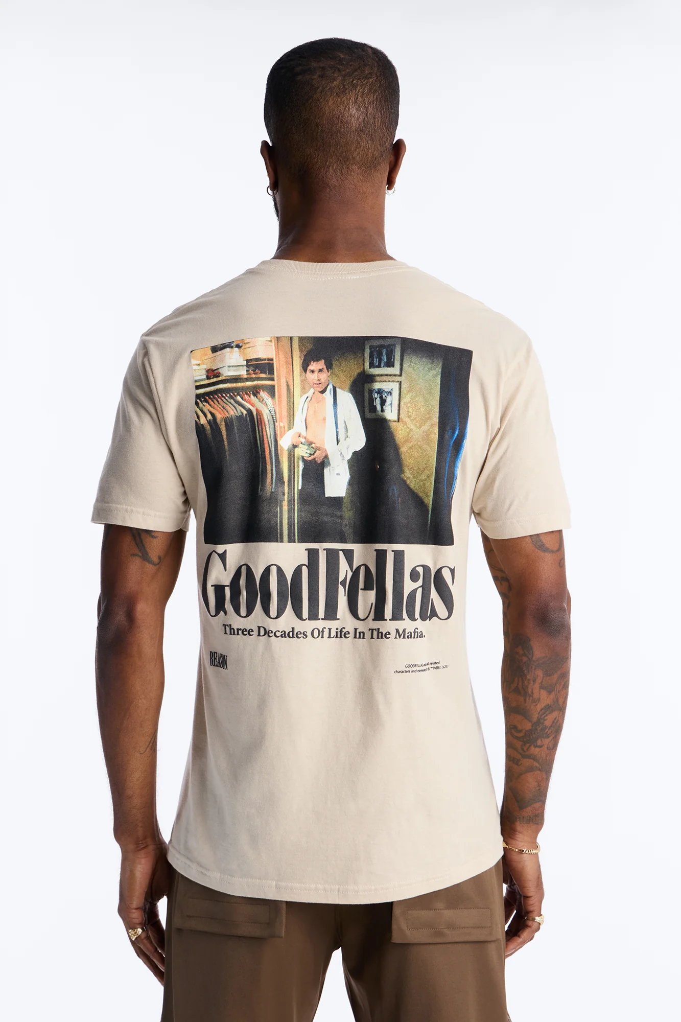 Good Fellas So You Wanna Be A Gangster Short Sleeve Tee - Cream - Image 4