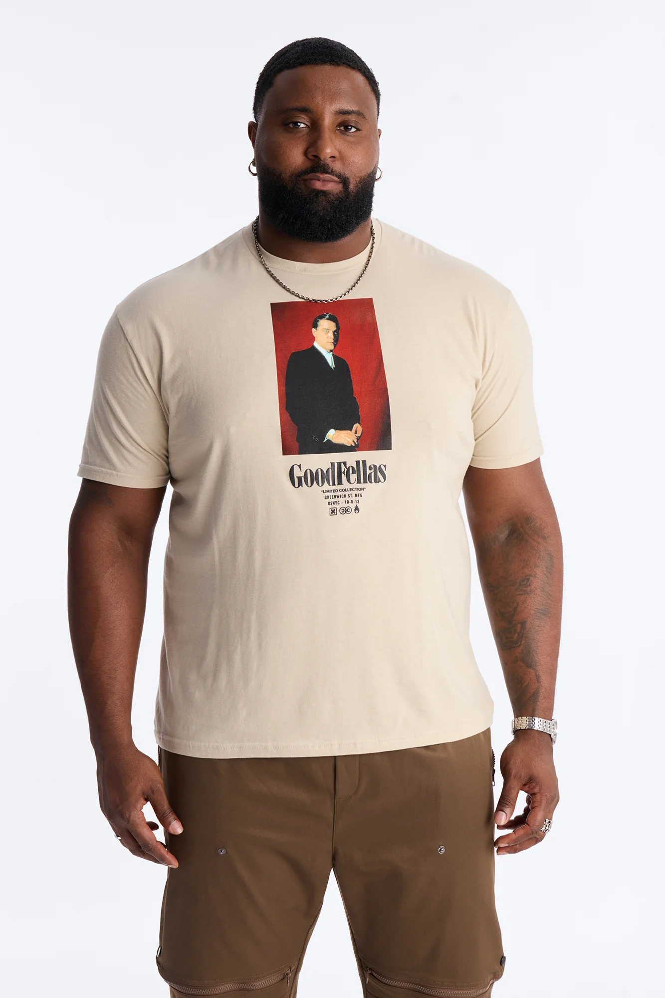 Good Fellas So You Wanna Be A Gangster Short Sleeve Tee - Cream - Image 5