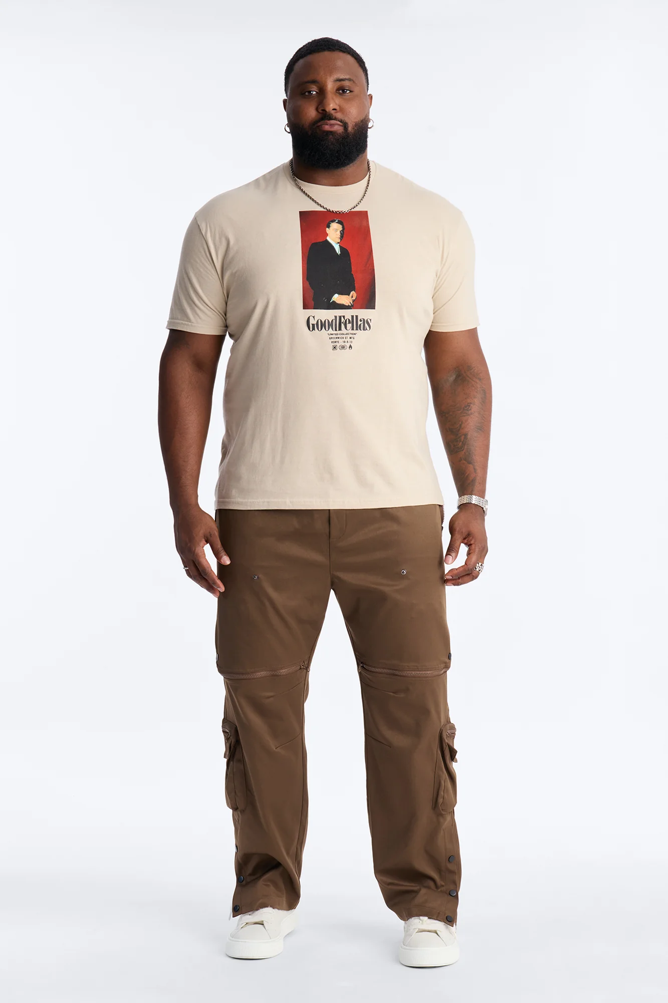 Good Fellas So You Wanna Be A Gangster Short Sleeve Tee - Cream - Image 6