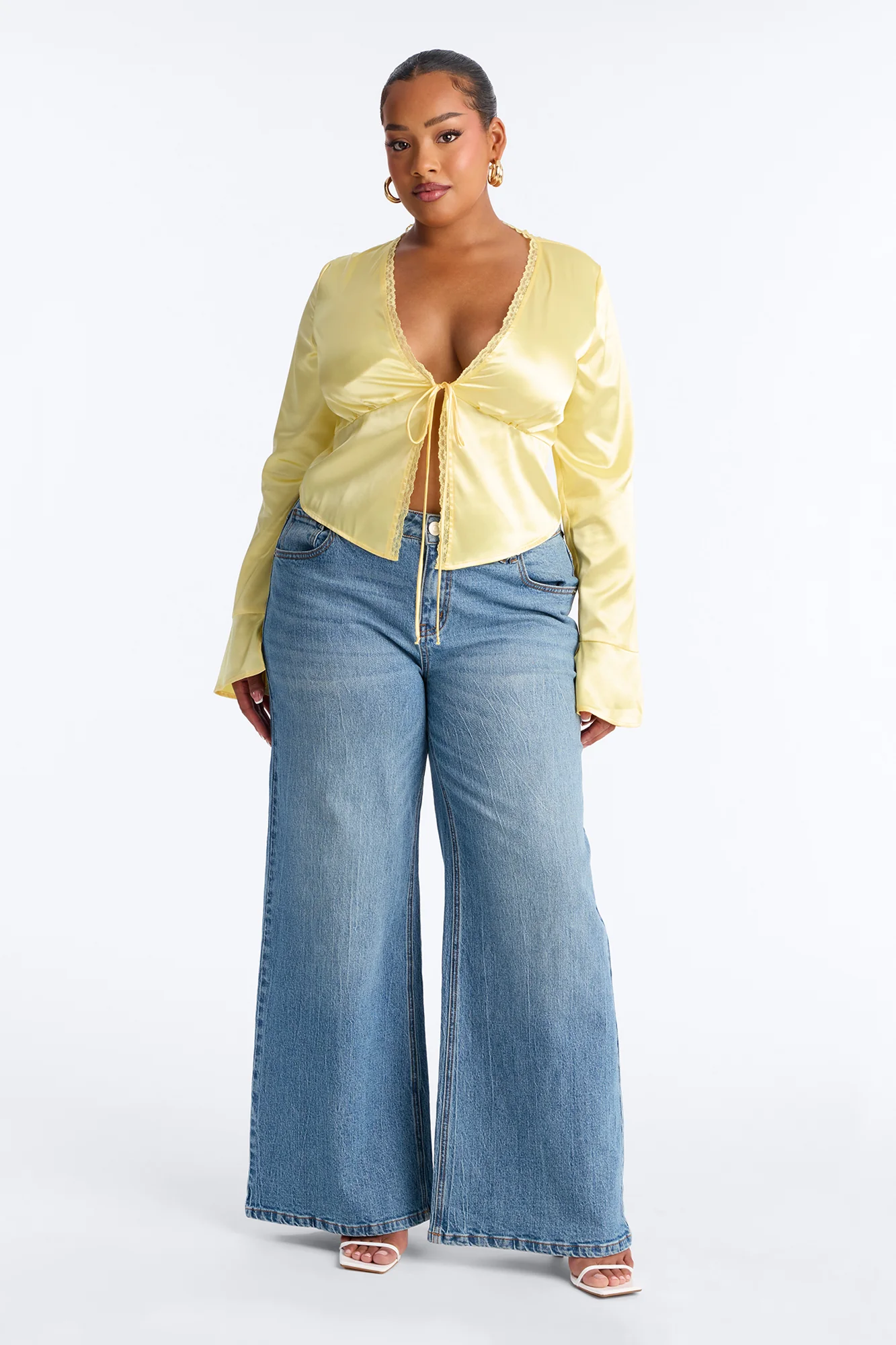 Gorgeously Beautiful Satin Top - Butter Yellow - Image 6