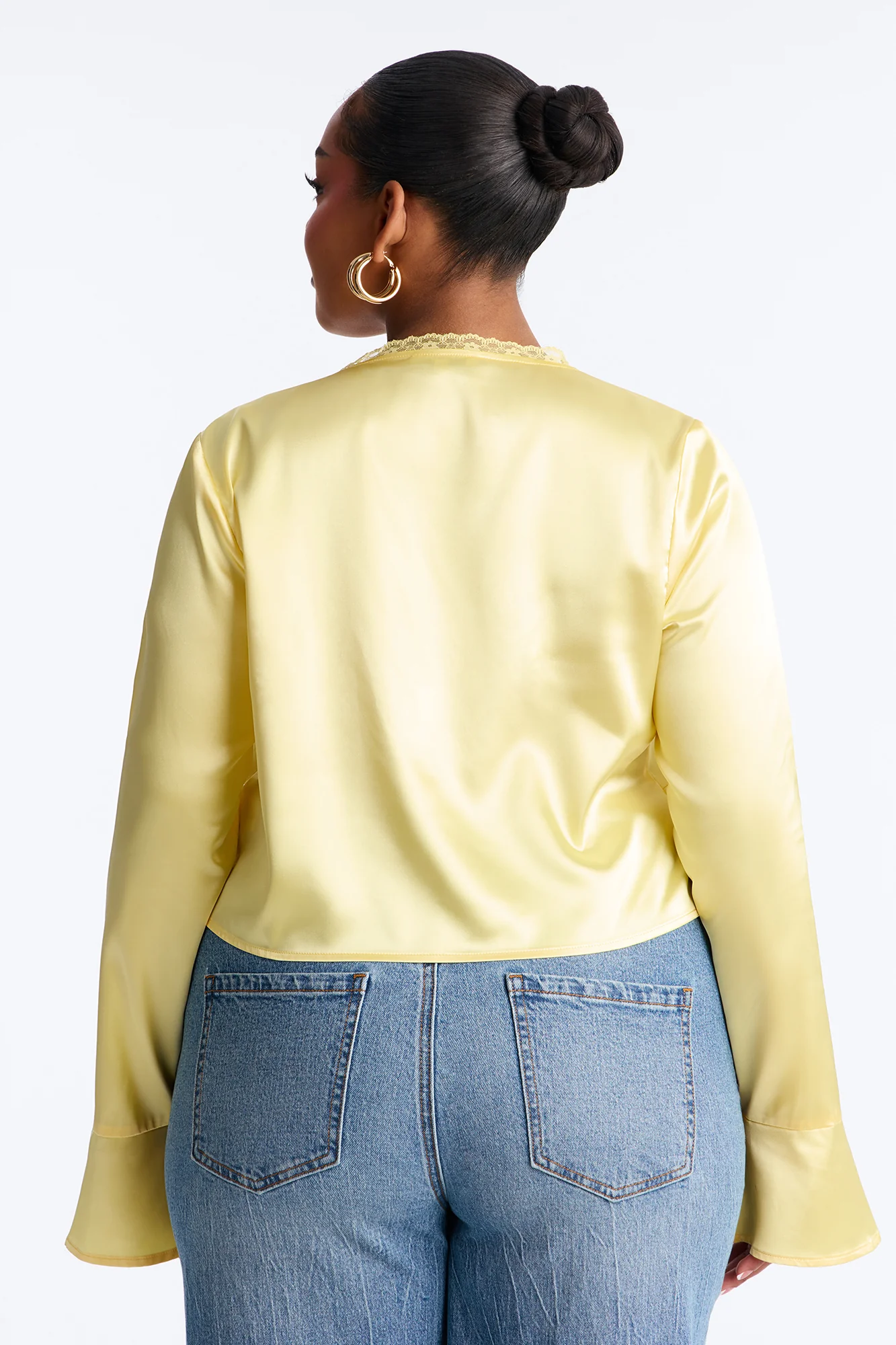 Gorgeously Beautiful Satin Top - Butter Yellow - Image 8