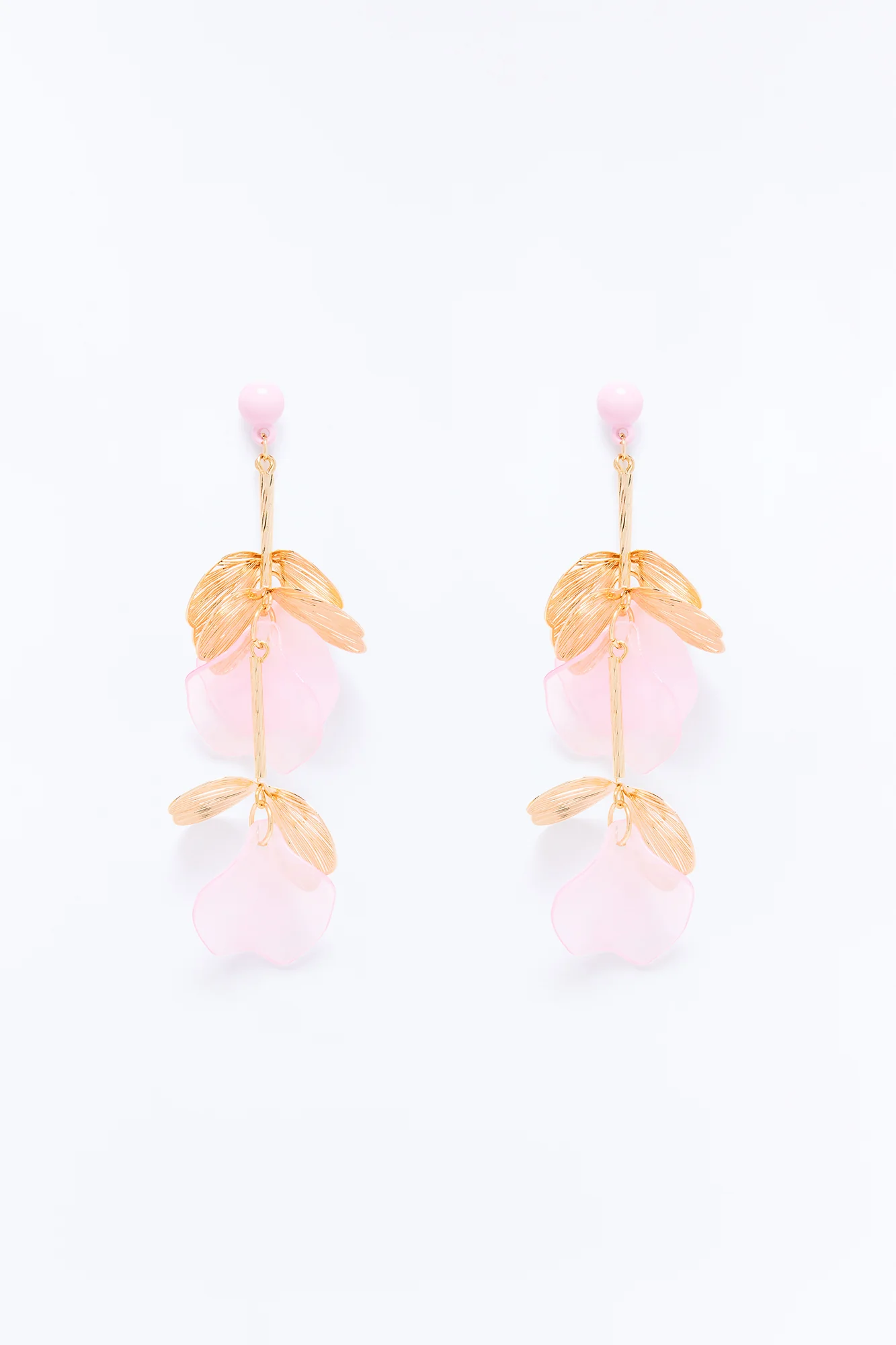 Got Me Blushing Drop Earrings - Gold/Pink - Image 3