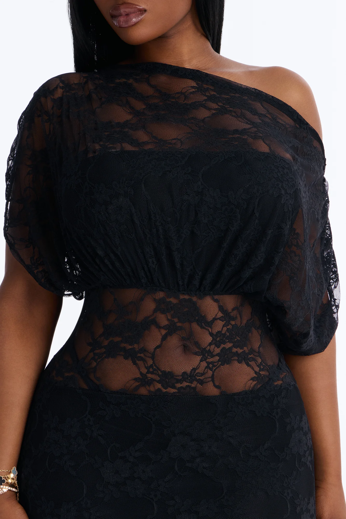 Got Me Wondering Lace Maxi Dress - Black - Image 6