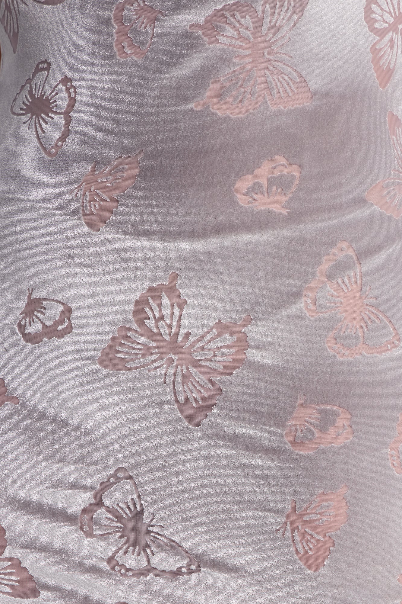 Got My Wings Butterfly Velvet Mini Dress - Silver - Image 8