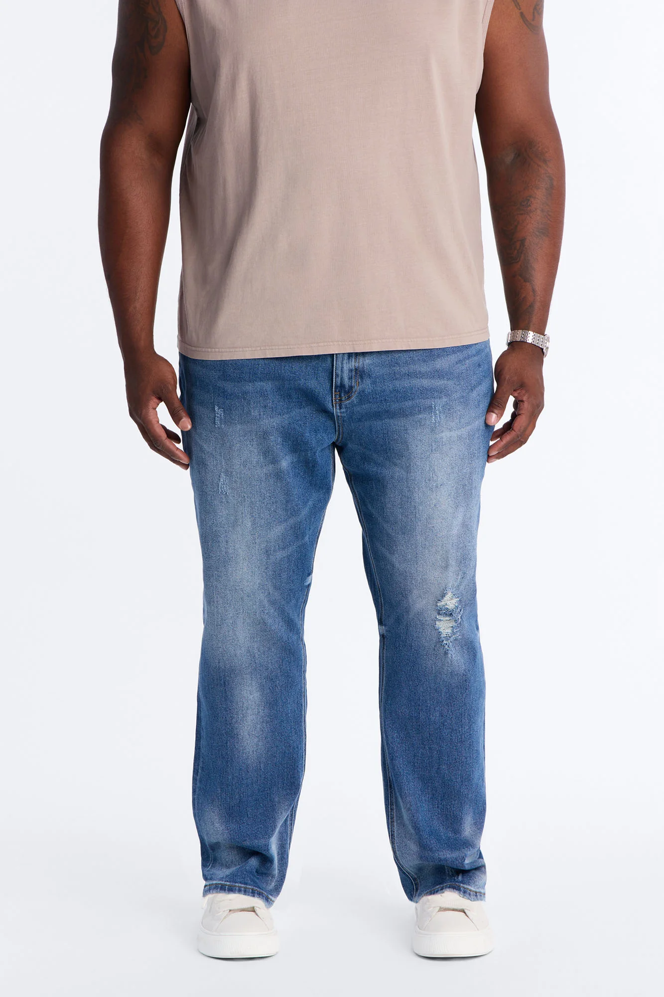 Got You Distressed Slim Jeans - Dark Wash - Image 5