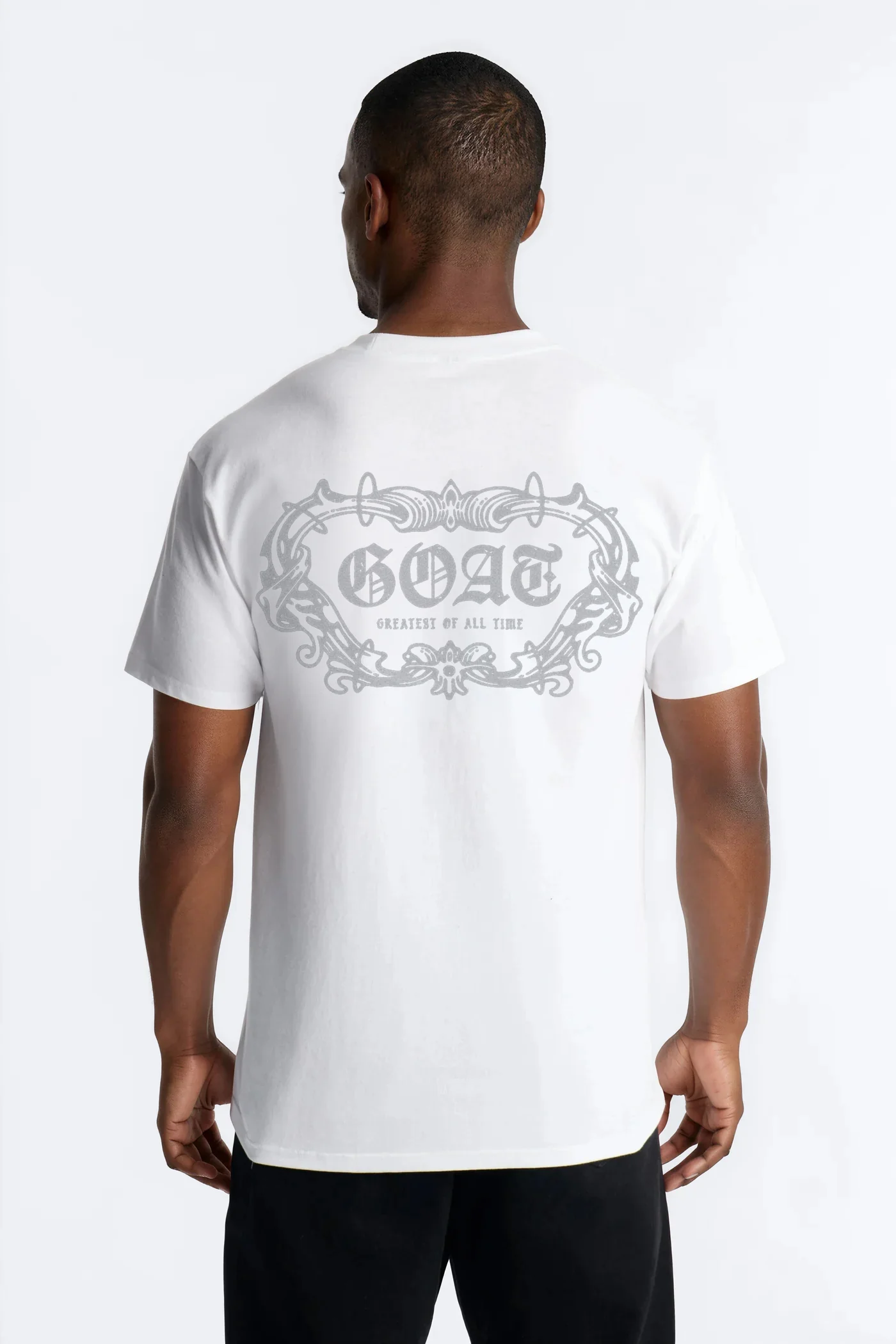 Gothic Goat Oversized Short Sleeve Tee - White