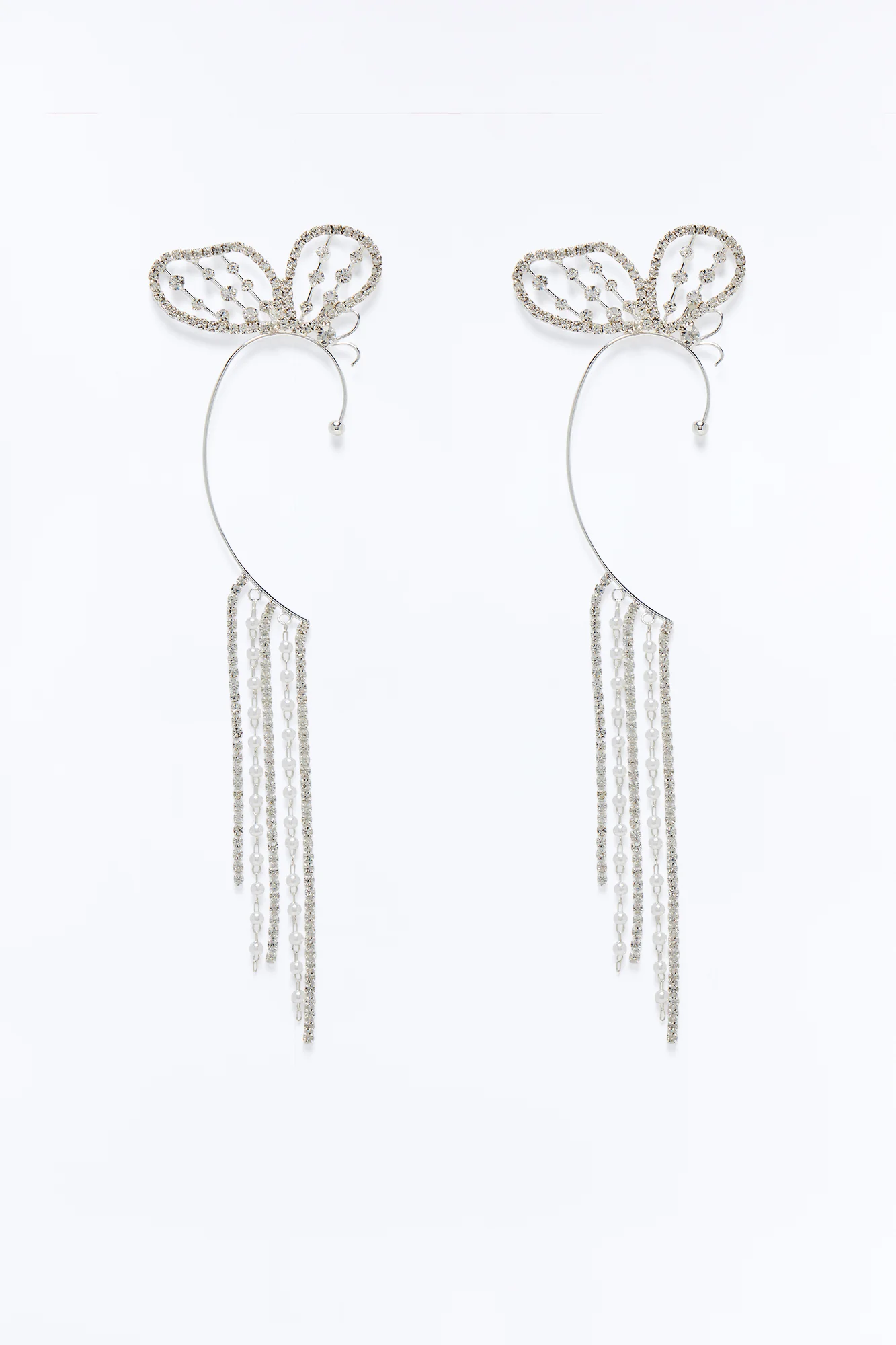 Graceful Butterfly Ear Cuff - Silver - Image 3