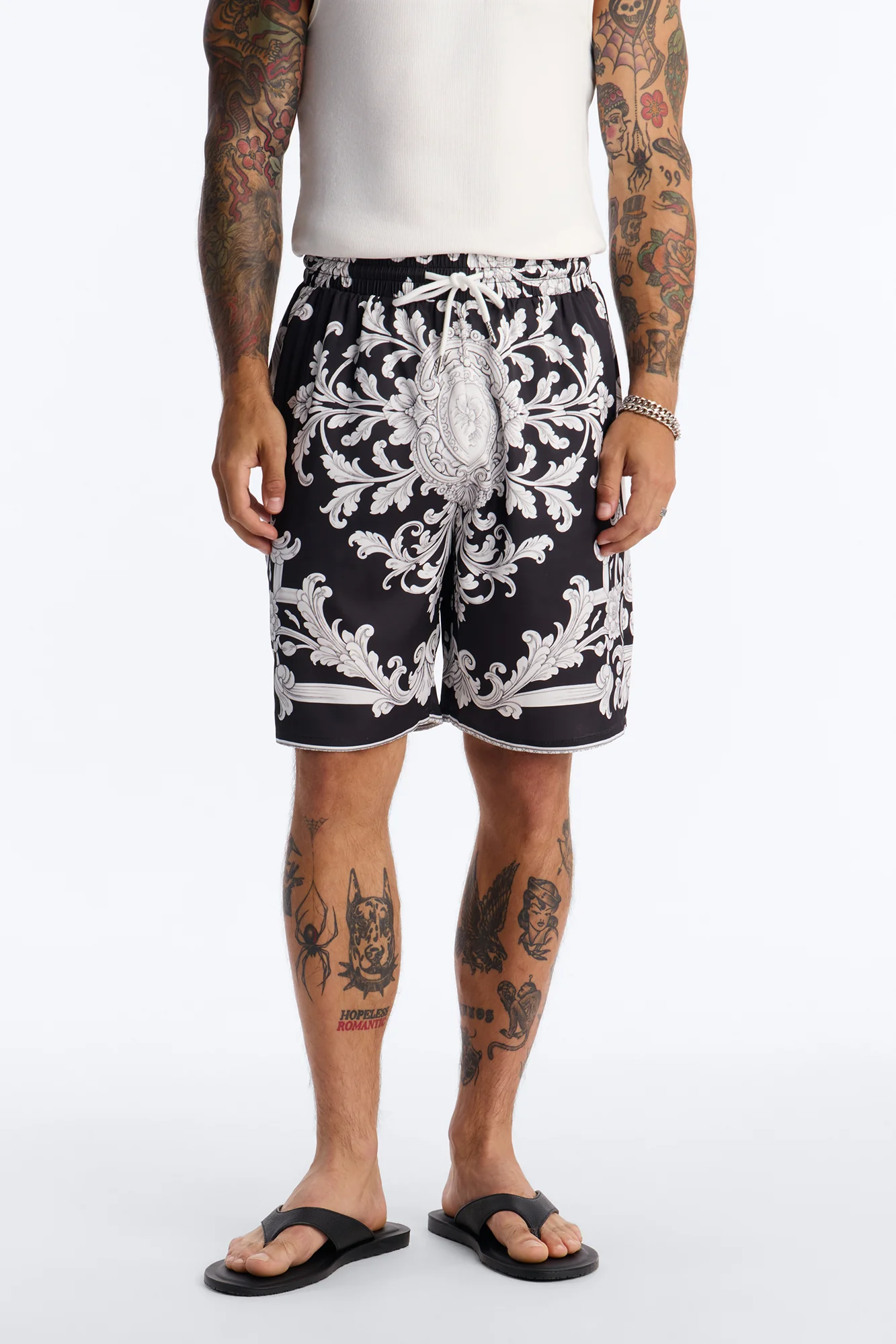 Grecian Baroque Relaxed Short - Black/combo