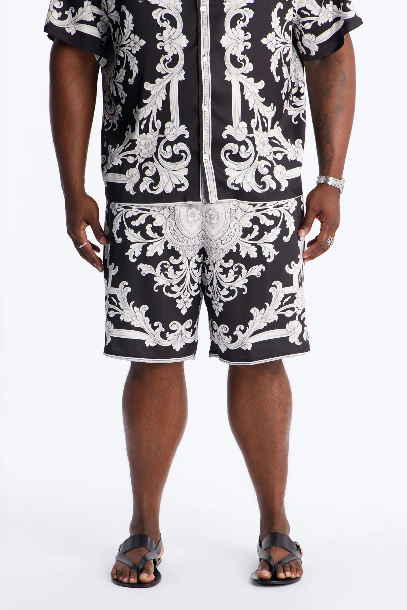 Grecian Baroque Relaxed Short - Black/combo - Image 5