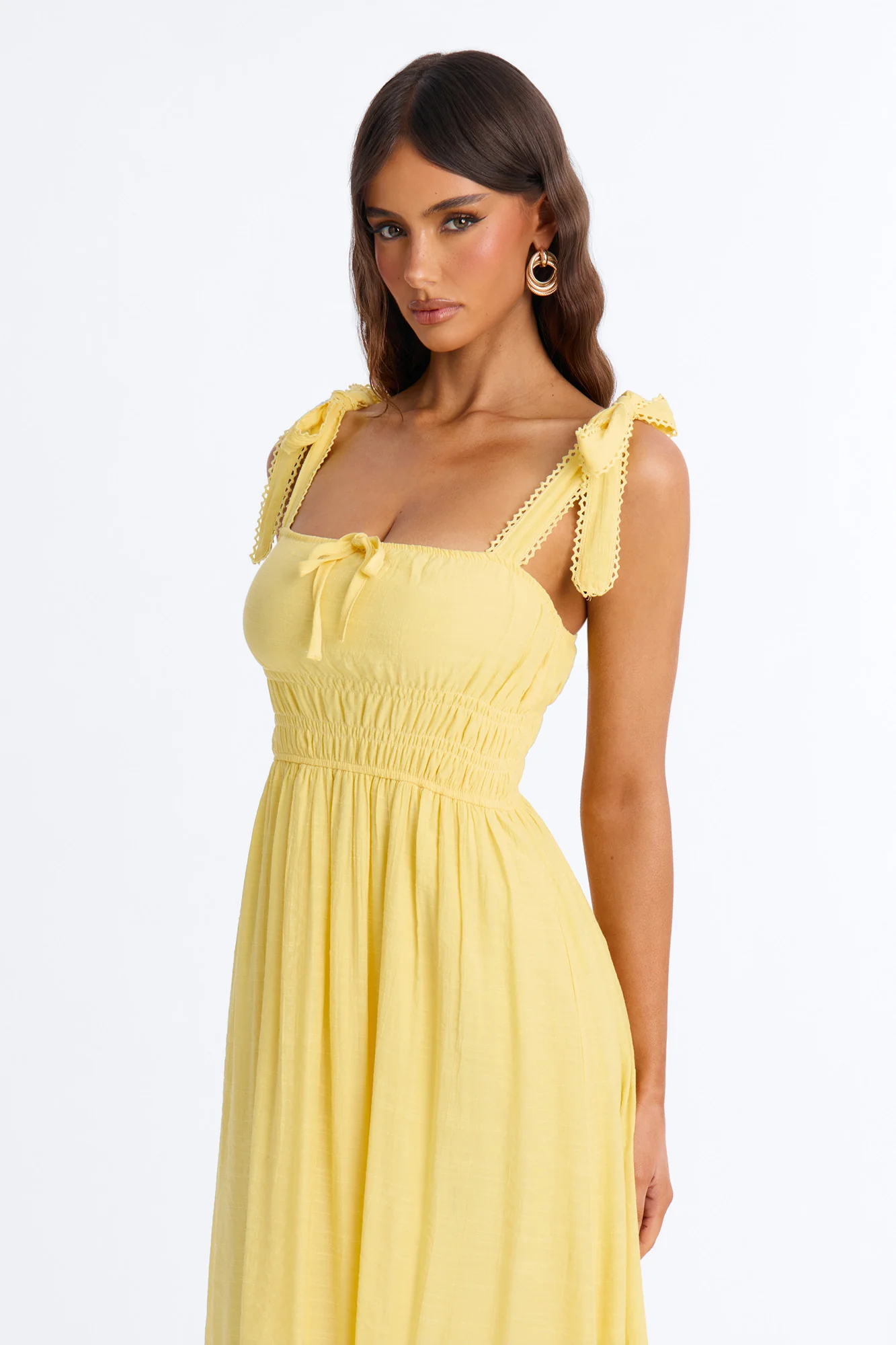 Greta Poplin Midi Dress - Yellow - Image 2
