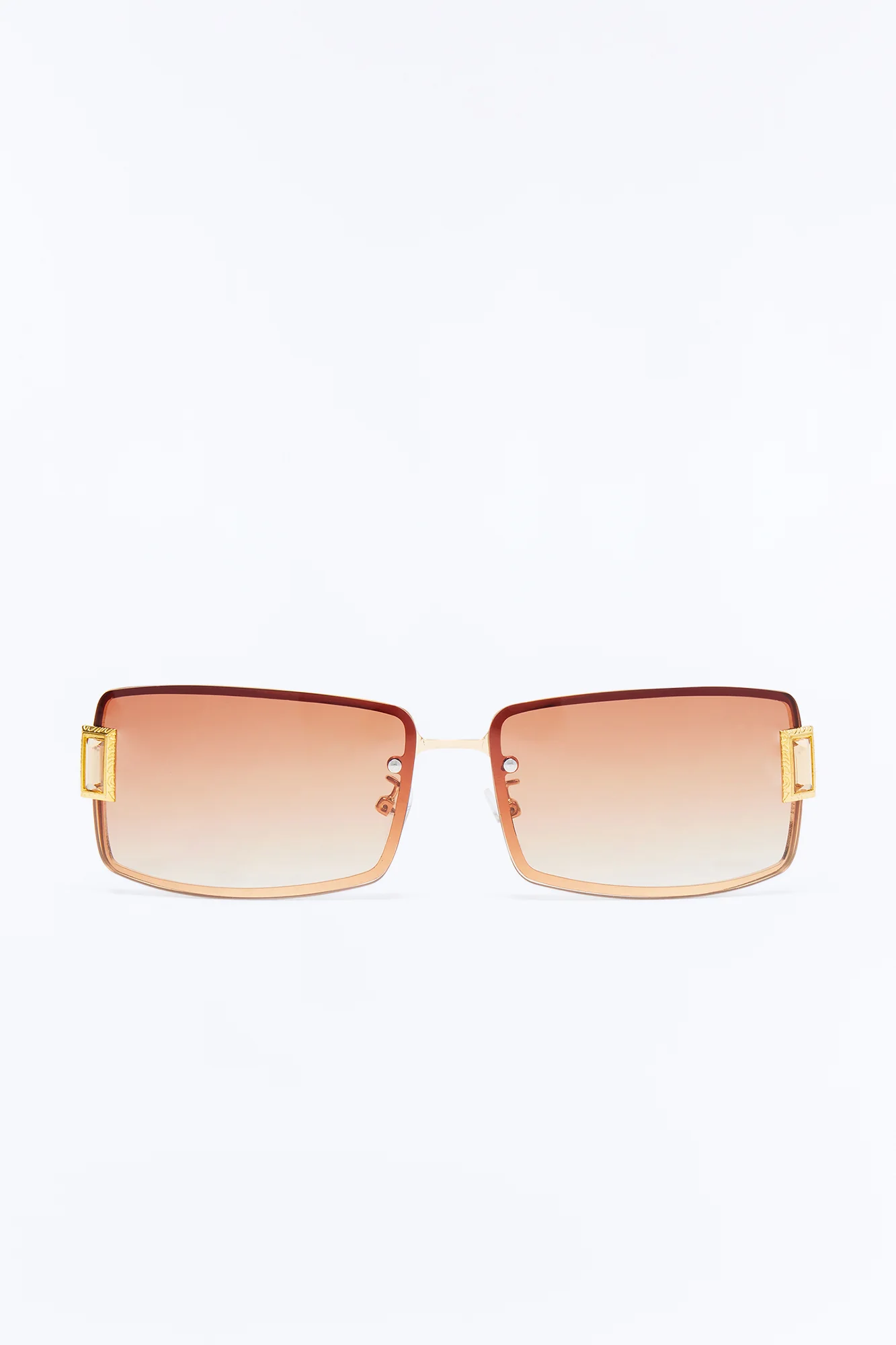 Gridlock Steel Square Sunglasses - Brown - Image 3