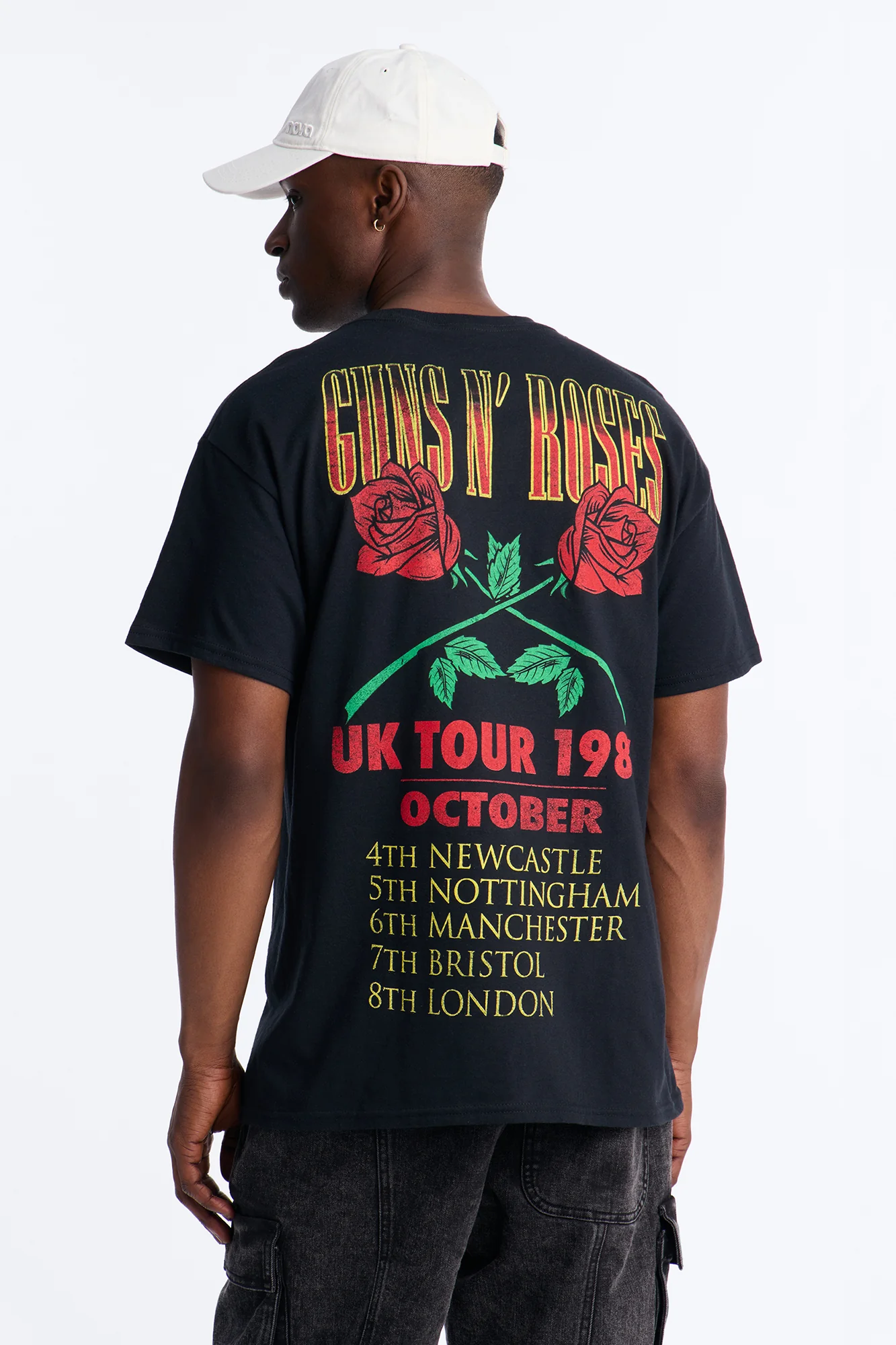 Guns & Roses 1987 European Tour Short Sleeve Tee - Black - Image 3