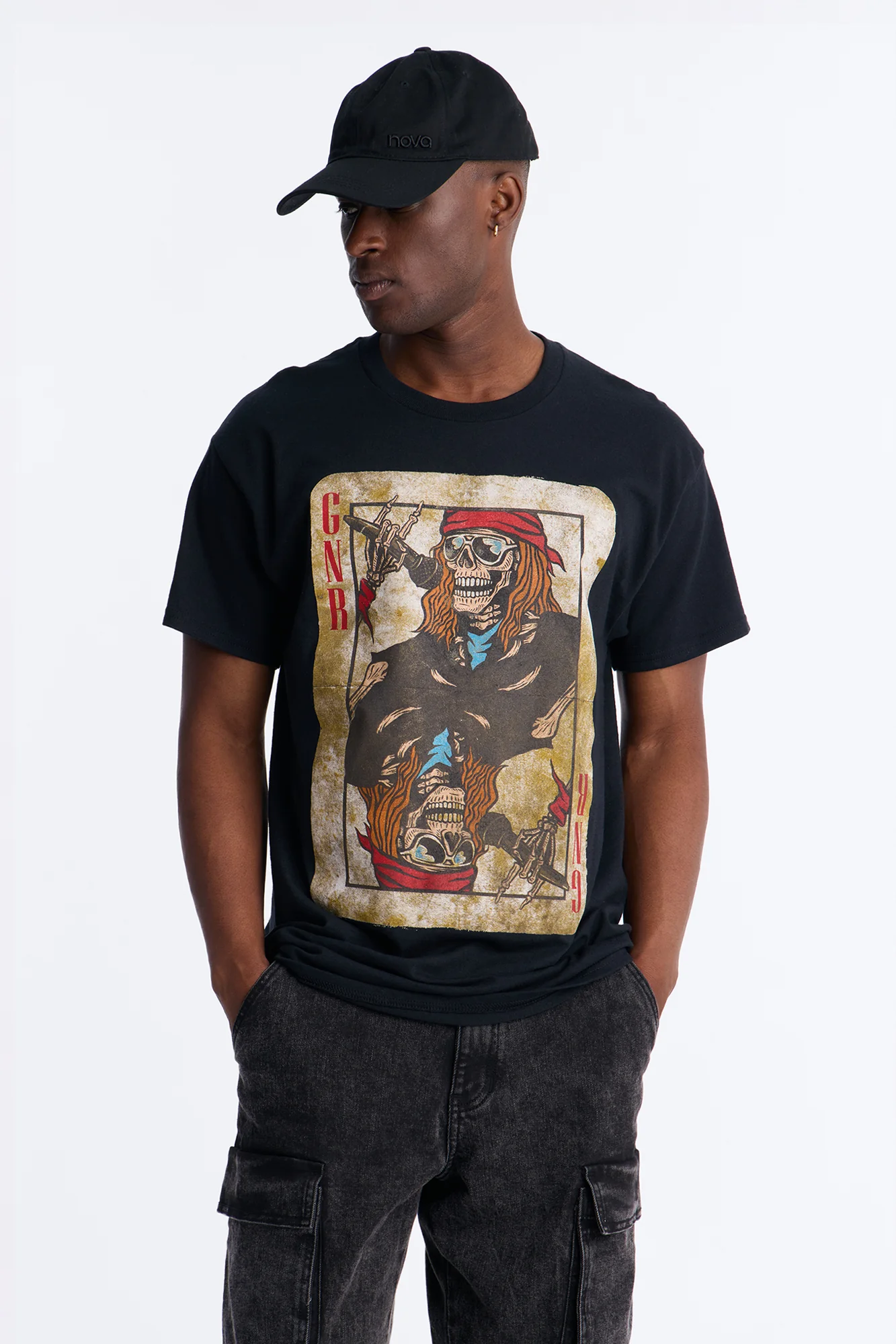Guns & Roses Play Your Best Card Short Sleeve Tee - Black