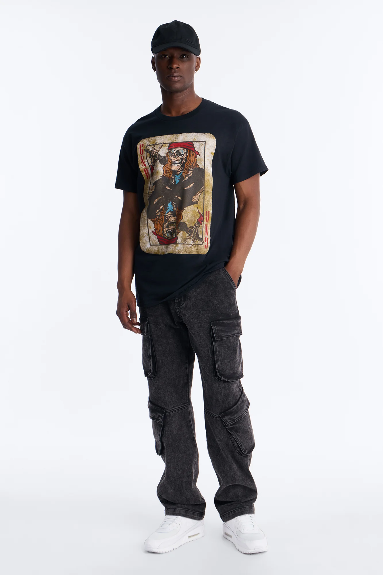 Guns & Roses Play Your Best Card Short Sleeve Tee - Black - Image 2