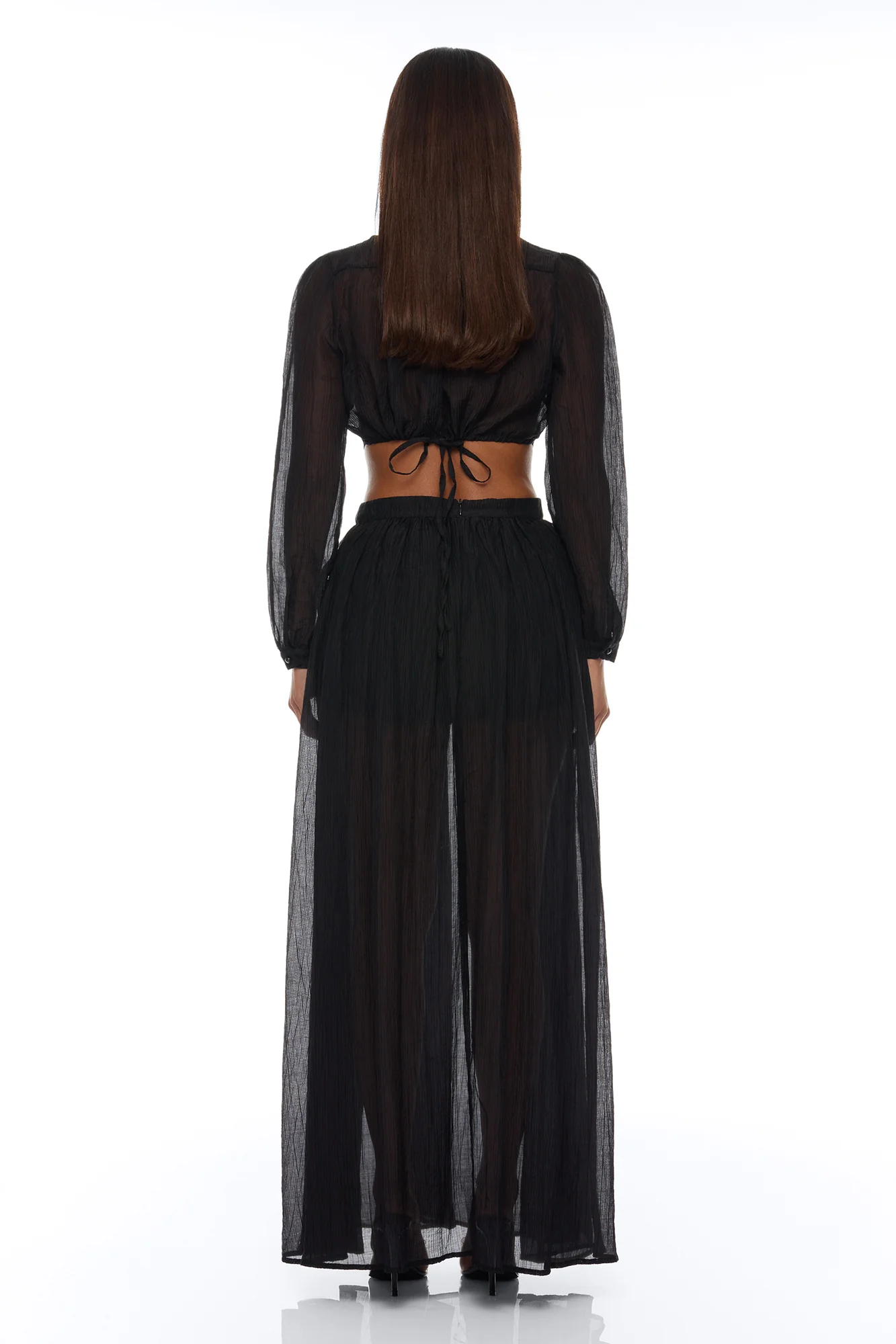 Hailey Flyaway Top Short Set - Black - Image 4