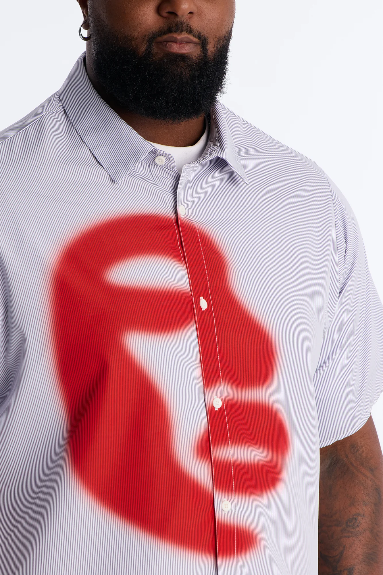 Half Visage Button Up Shirt - Blue/combo - Image 7
