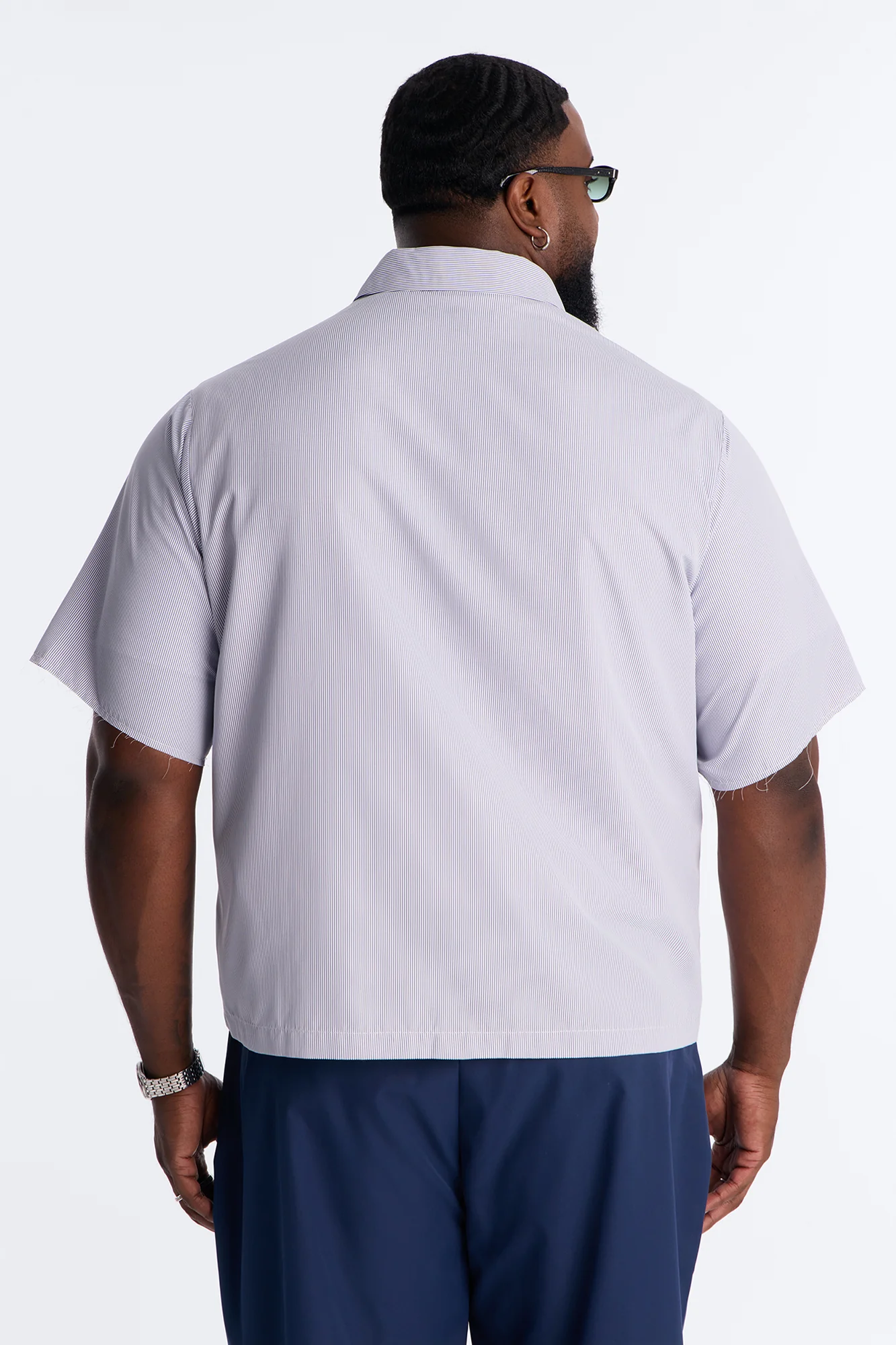 Half Visage Button Up Shirt - Blue/combo - Image 8
