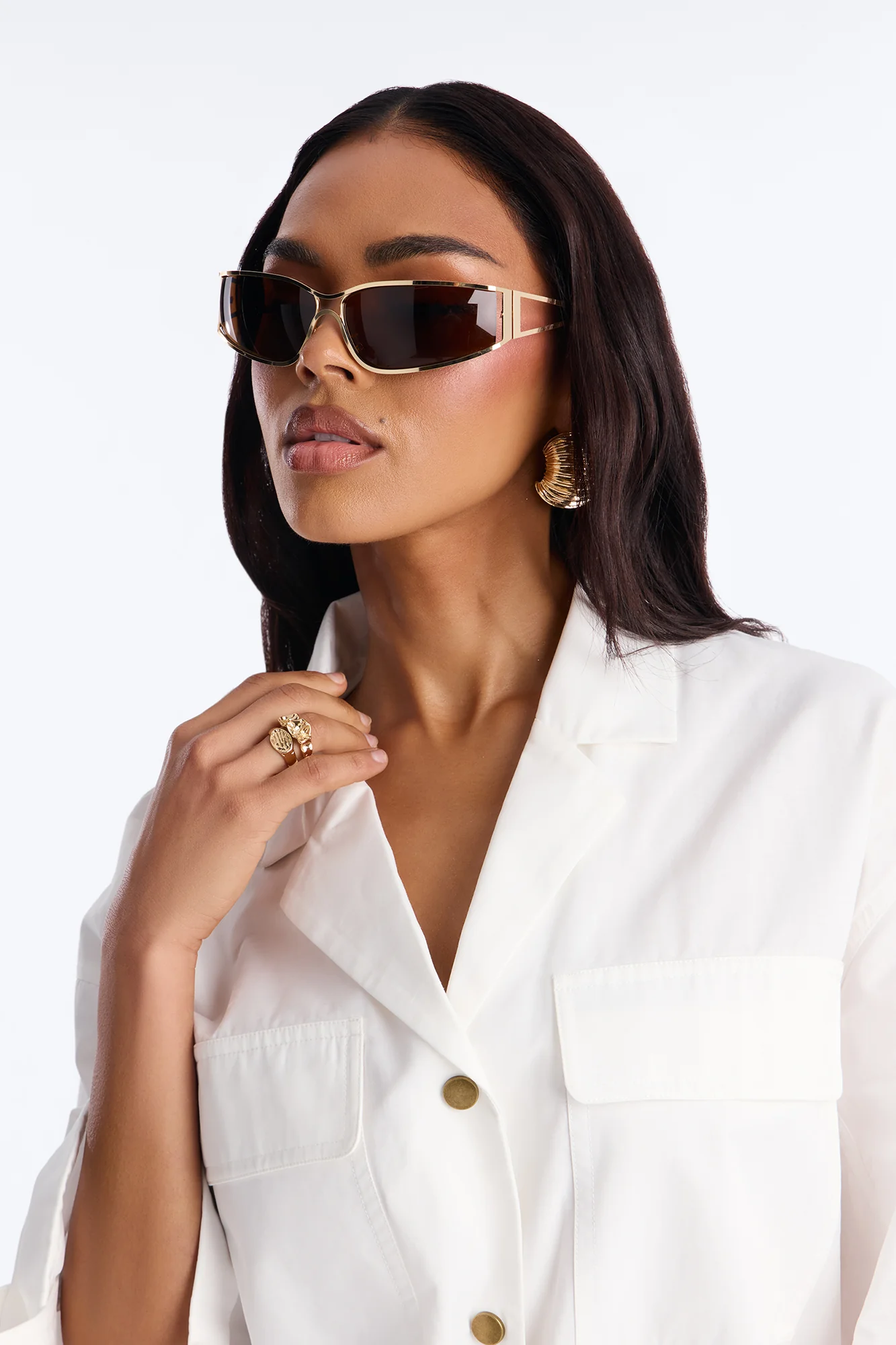 Halo Gaze Glasses - Gold/Brown - Image 2