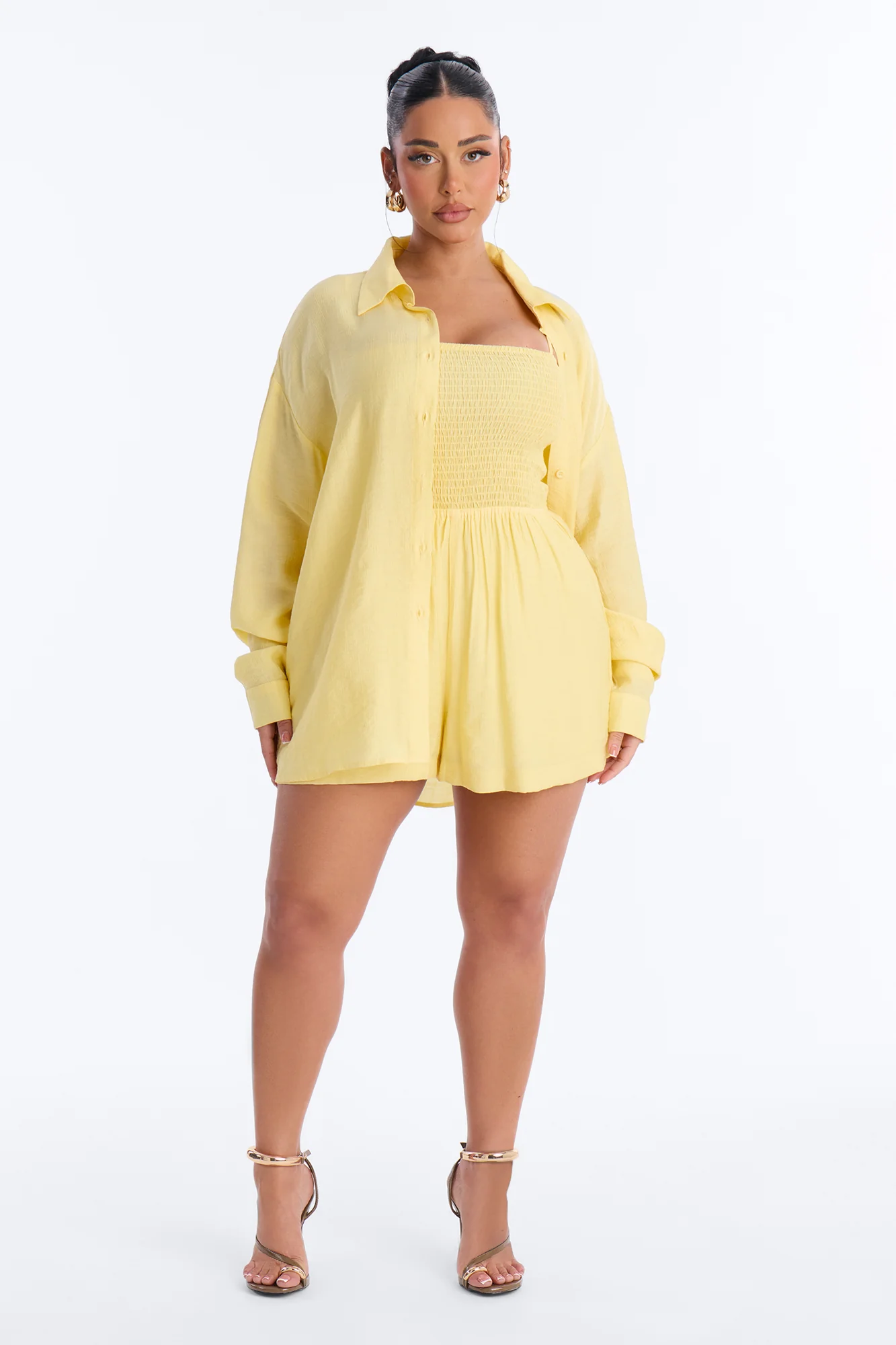 Hamptons Babe Romper Set - Butter Yellow - Image 2