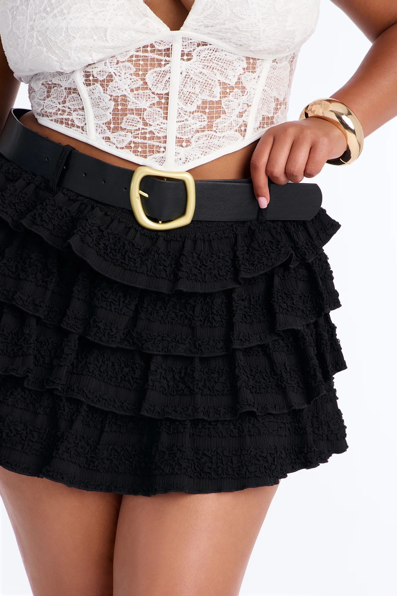 Hard To Forget Belted Bloomer Skort - Black - Image 7