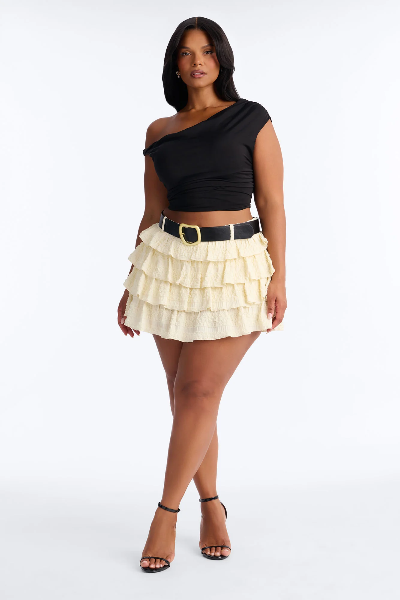 Hard To Forget Belted Bloomer Skort - Ivory - Image 5