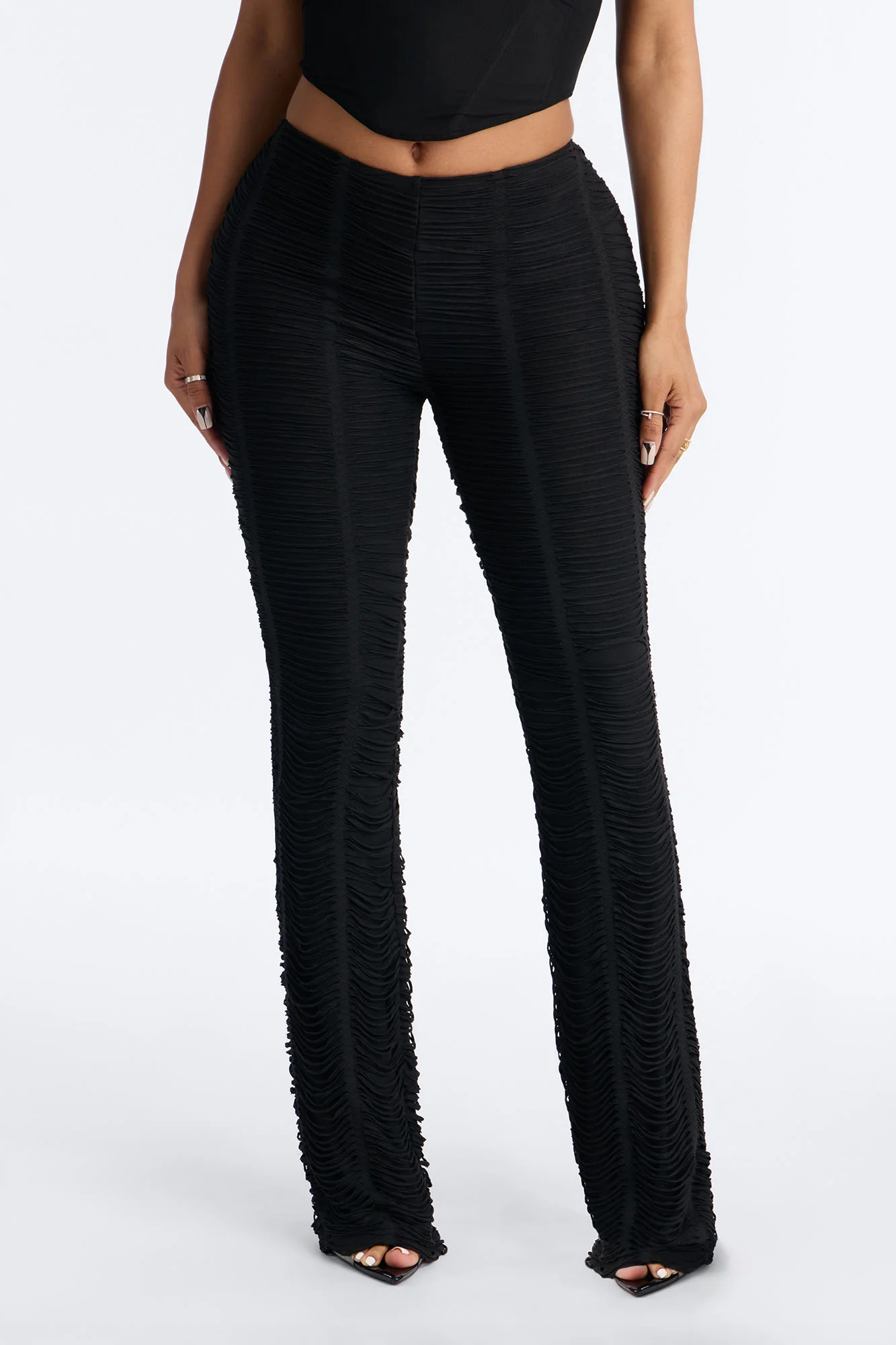 Harlow Low Rise Straight Leg Pant - Black - Image 2