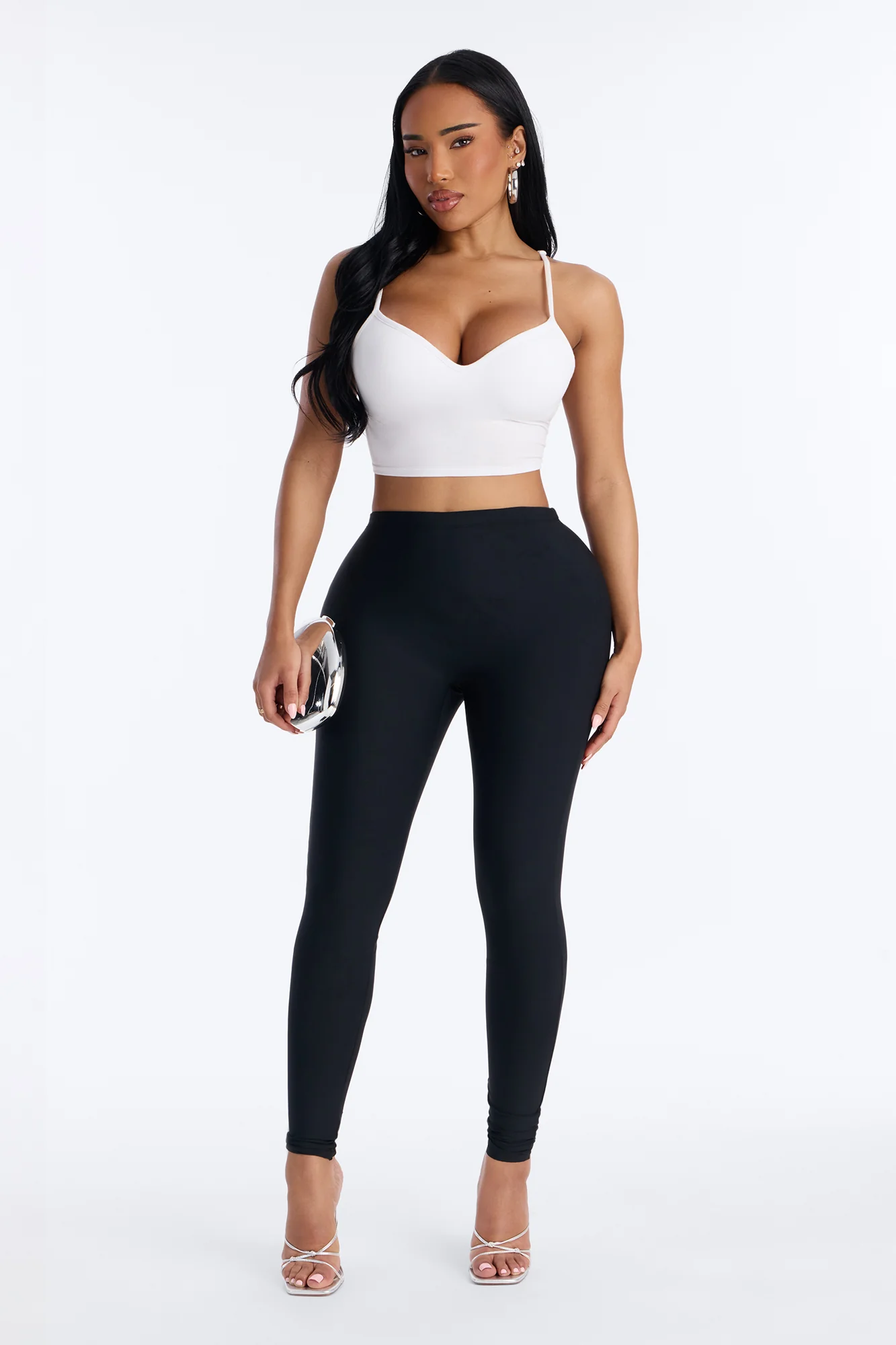 Hate Much High Waisted Butt Enhanced Padding Leggings - Black - Image 2