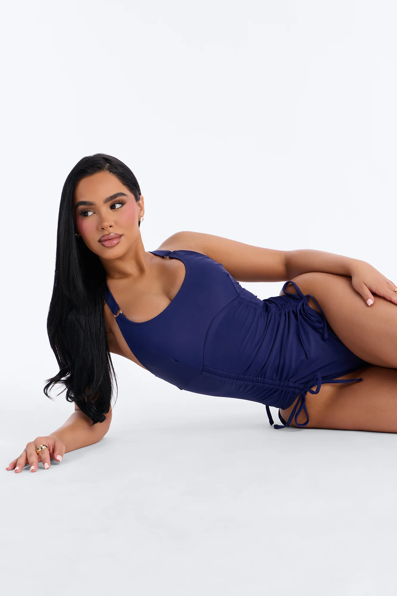 Haute In The Heat One Piece Swimsuit - Navy - Image 3