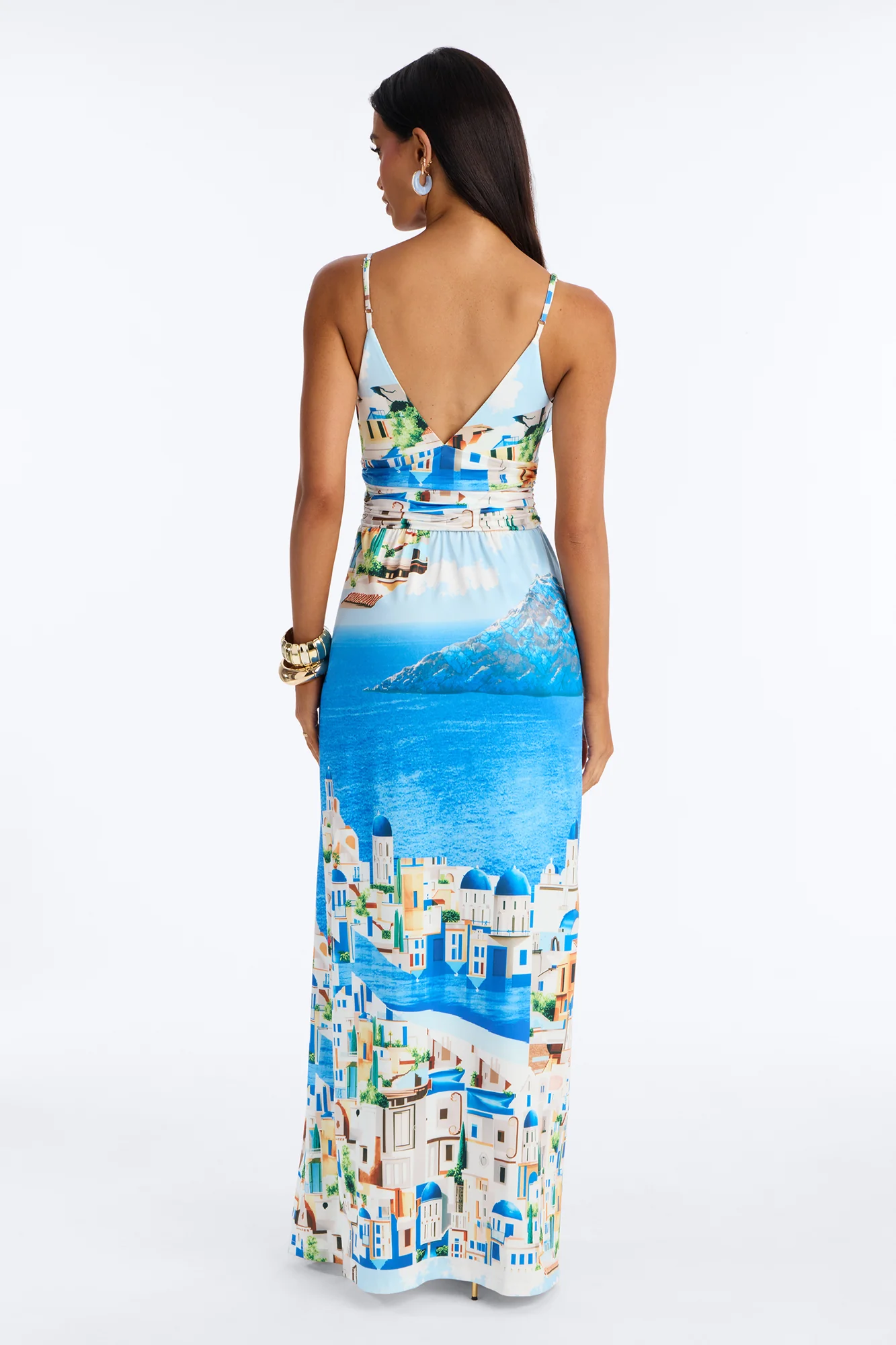 Havana Honey Halter Maxi Dress - Blue/combo - Image 4