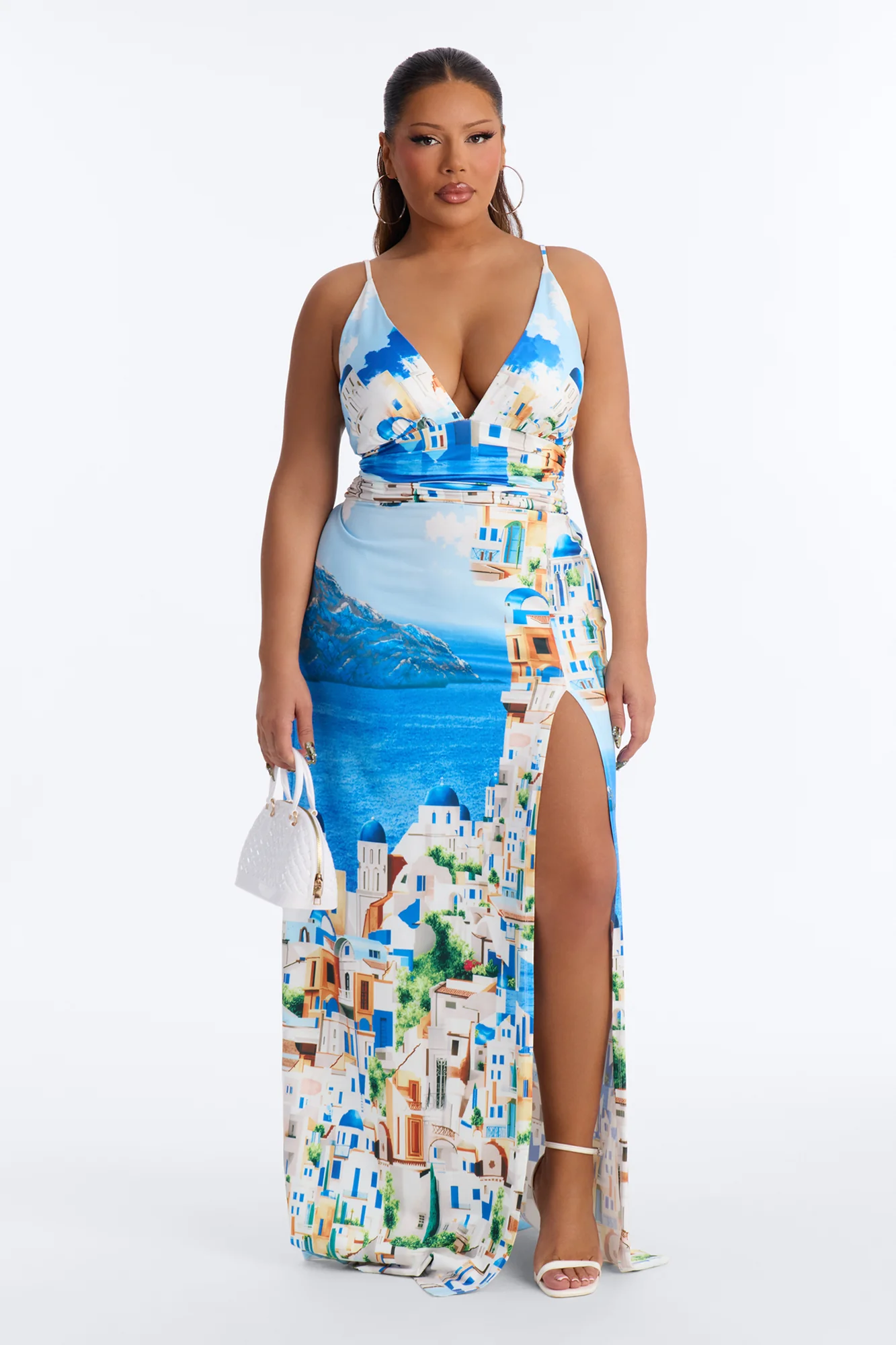 Havana Honey Halter Maxi Dress - Blue/combo - Image 5