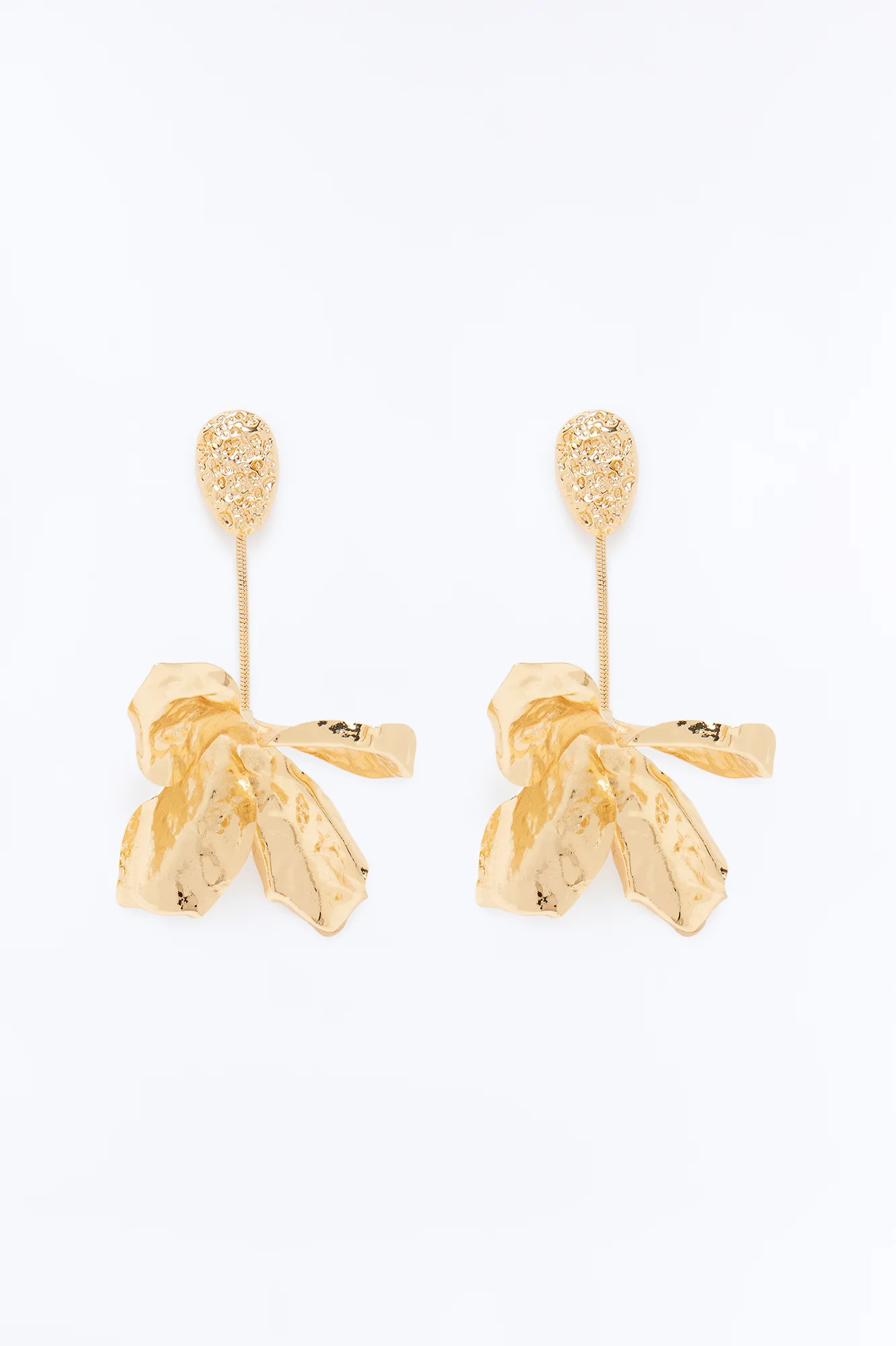 Have It All Floral Drop Earrings - Gold - Image 3