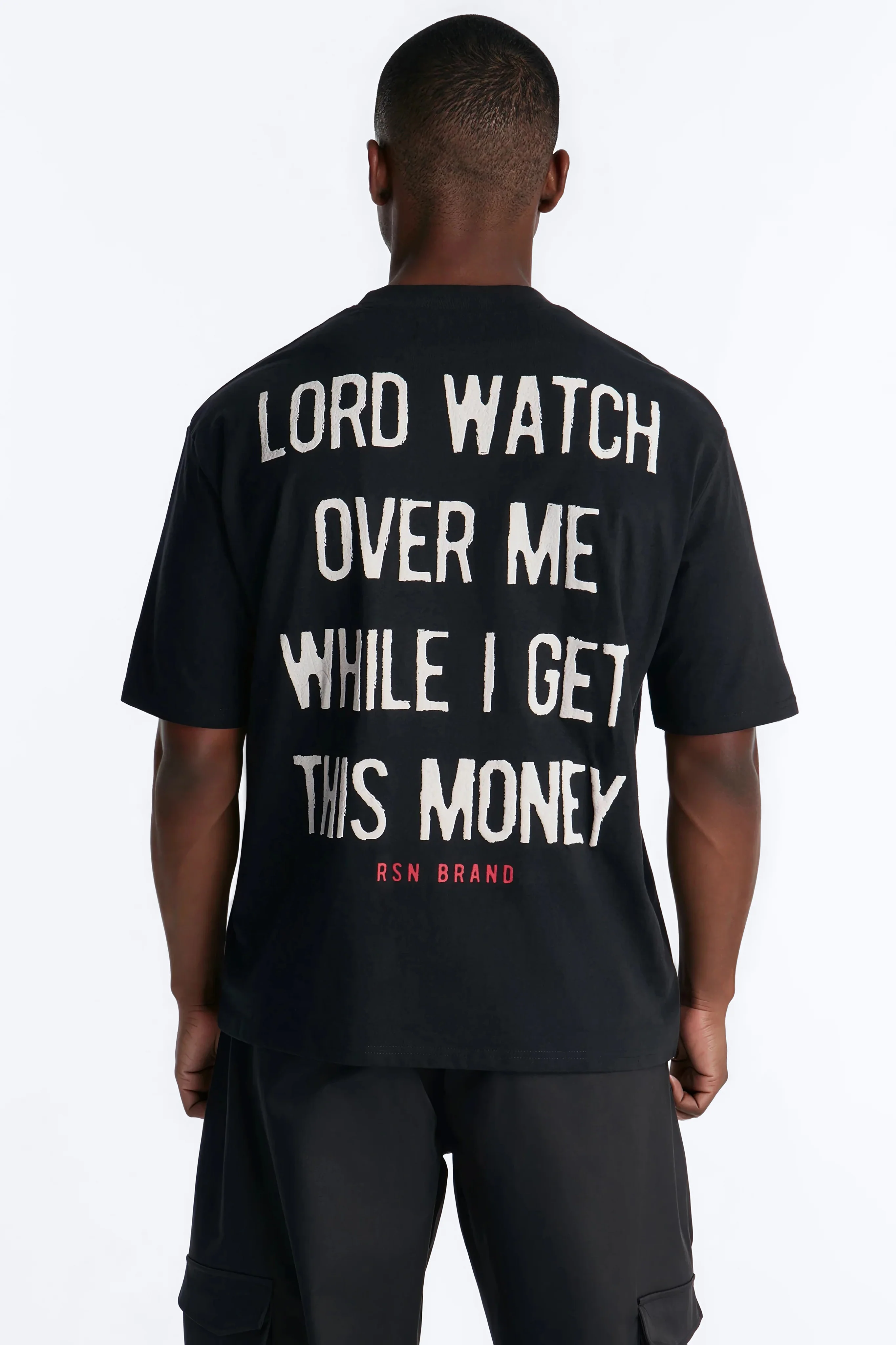 Have Mercy Glitter Print Short Sleeve Tee - Black - Image 3