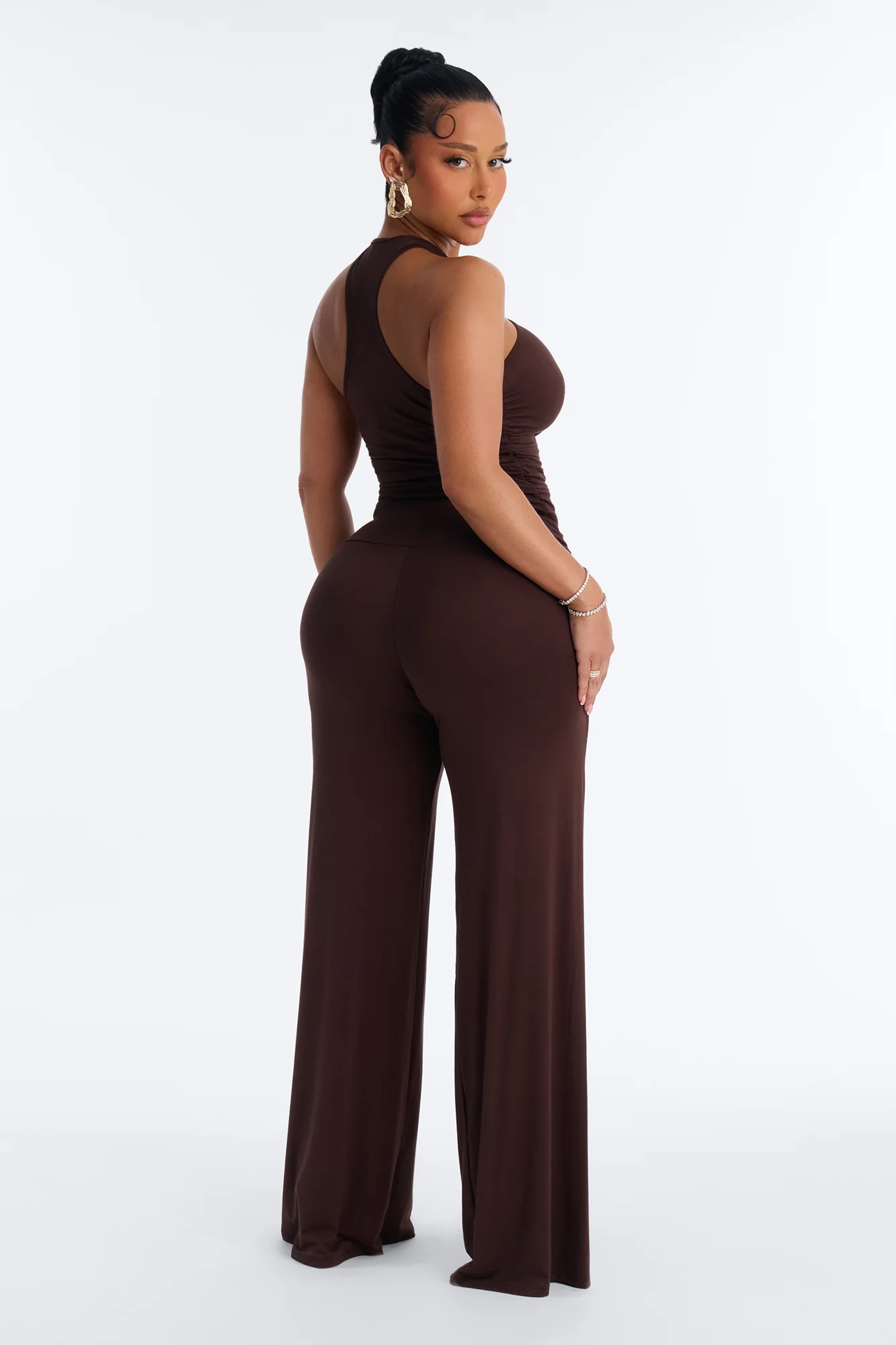 Haven Keyhole Pant Set - Chocolate - Image 4