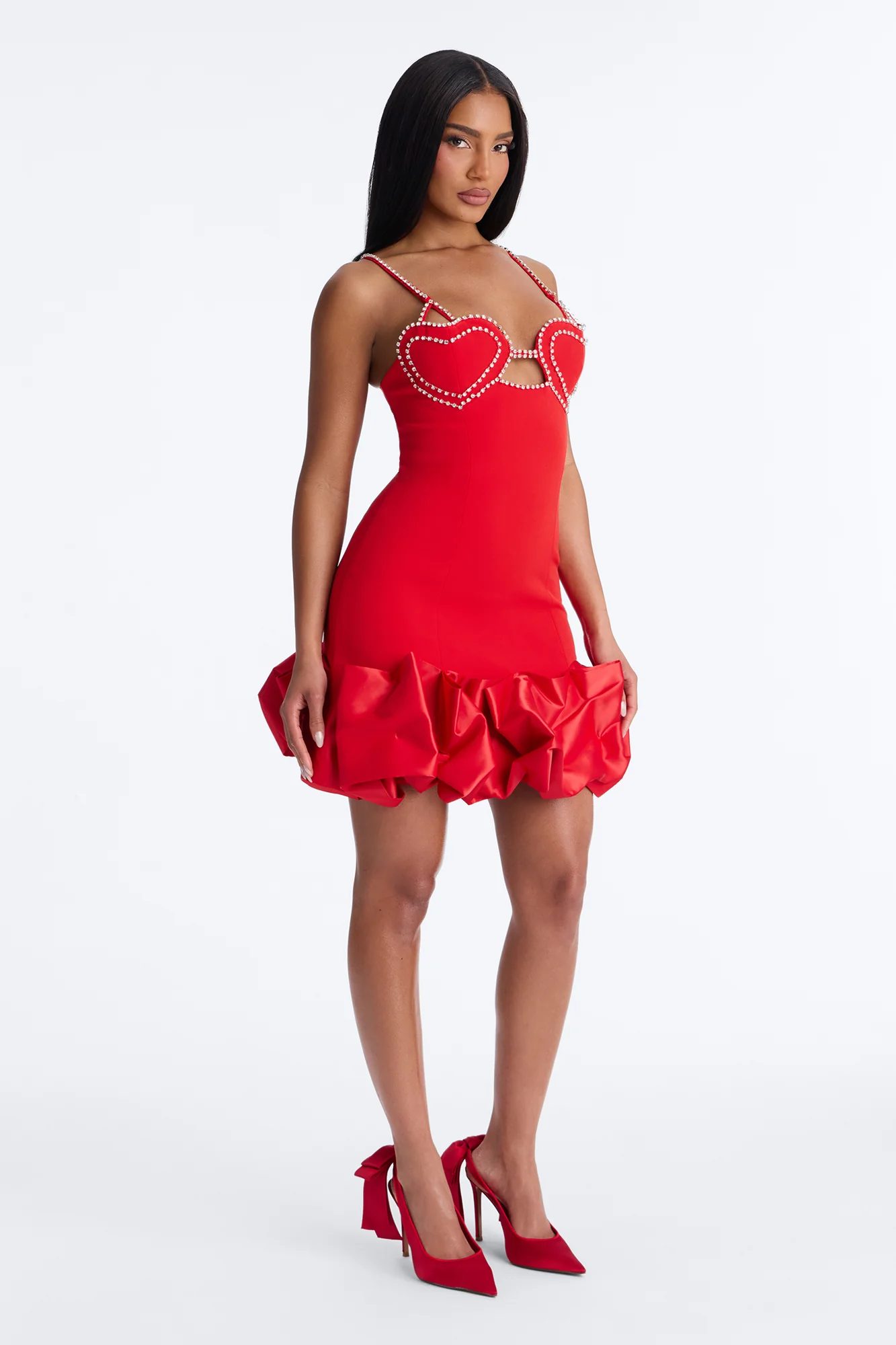 Heart Throb Mini Dress - Red - Image 2