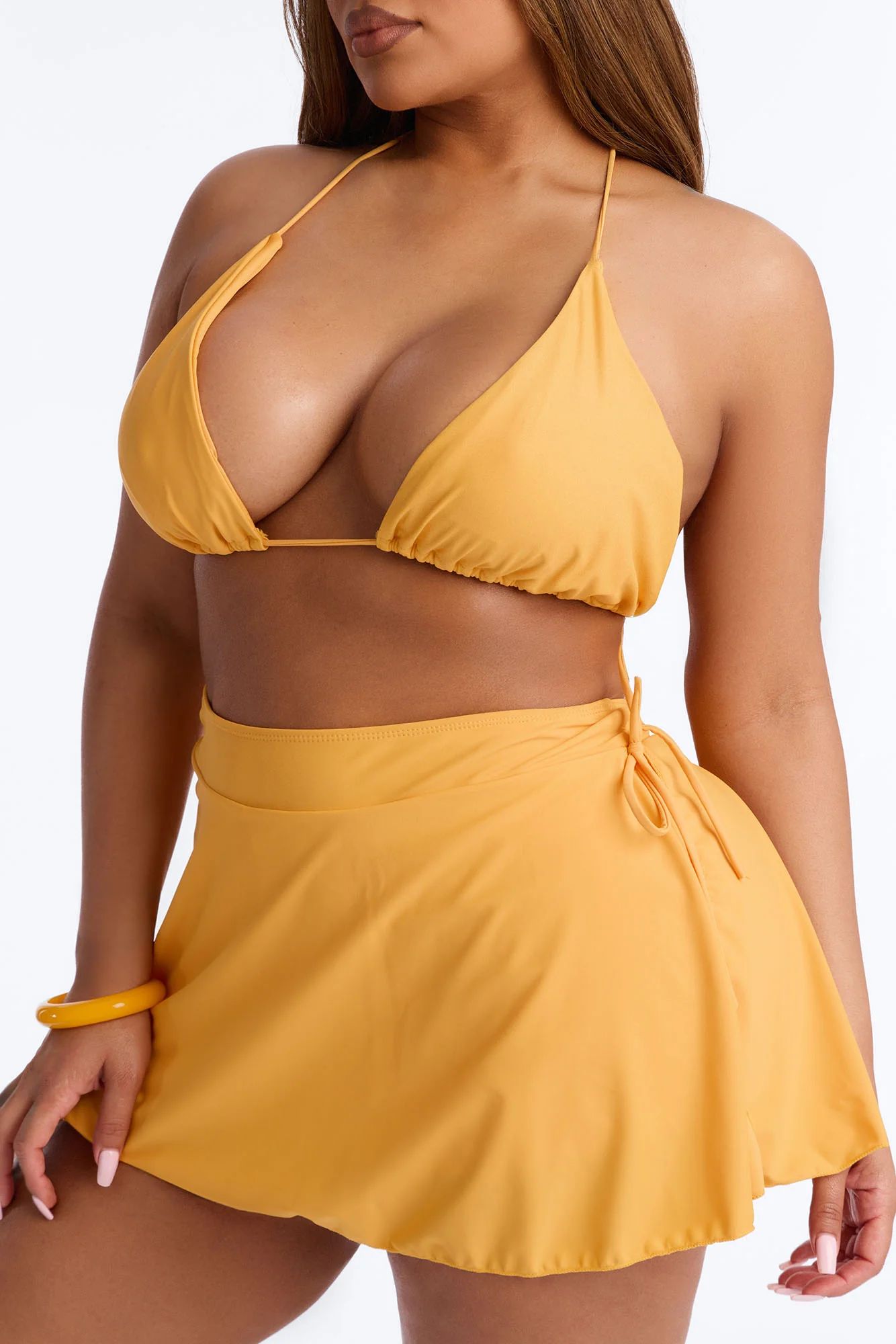 Heat Winds Skort 2 Piece Bikini - Yellow - Image 5