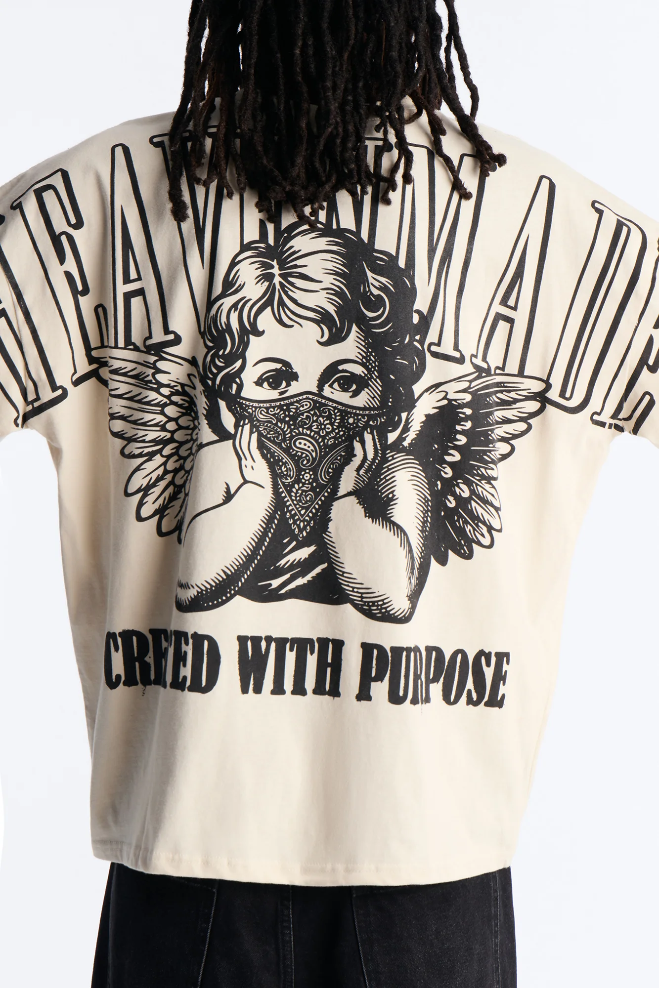 Heaven Made Heavy Weight Boxy Short Sleeve Tee - Off White - Image 2