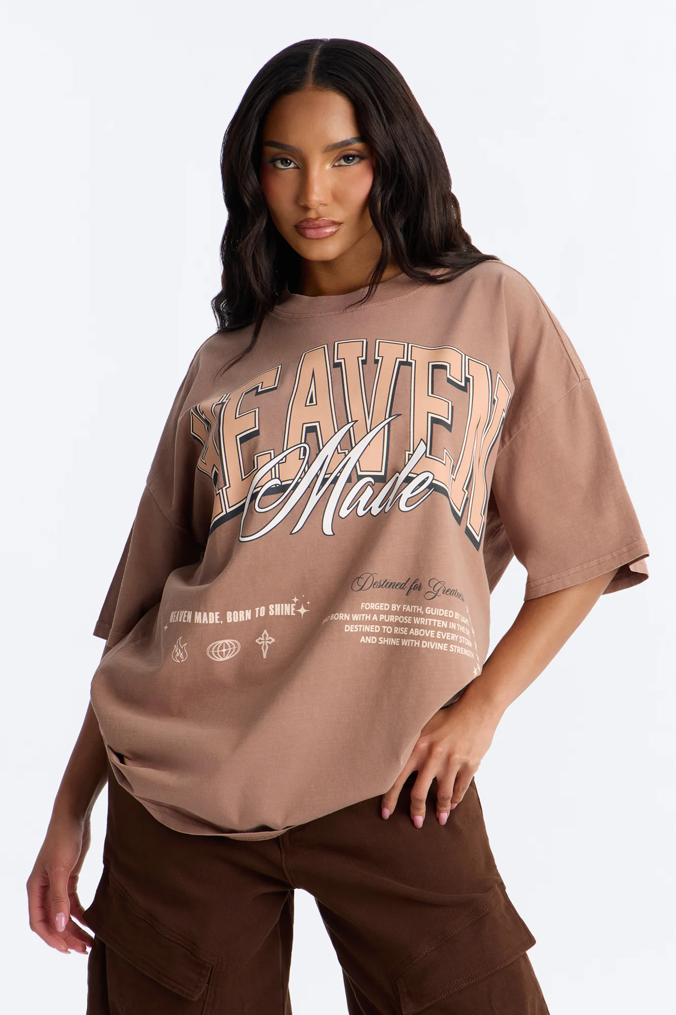 Heaven Made Short Sleeve T-Shirt - Brown