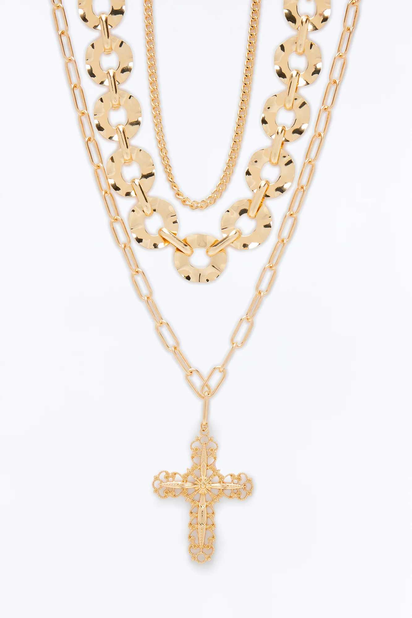 Heavily Worth Layered Necklace - Gold - Image 3