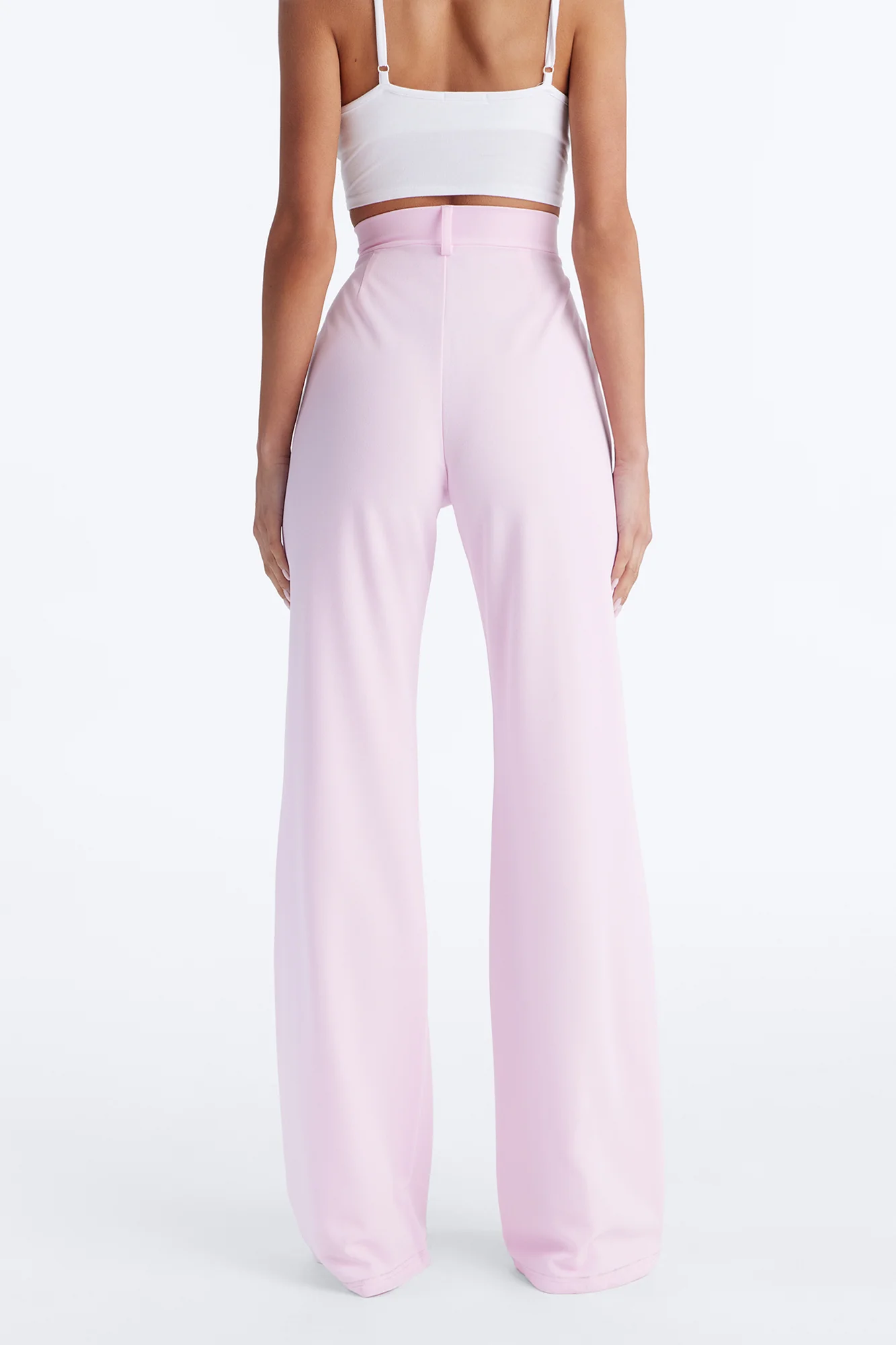 Heidi Wide Leg Trouser Pant - Light Pink - Image 3