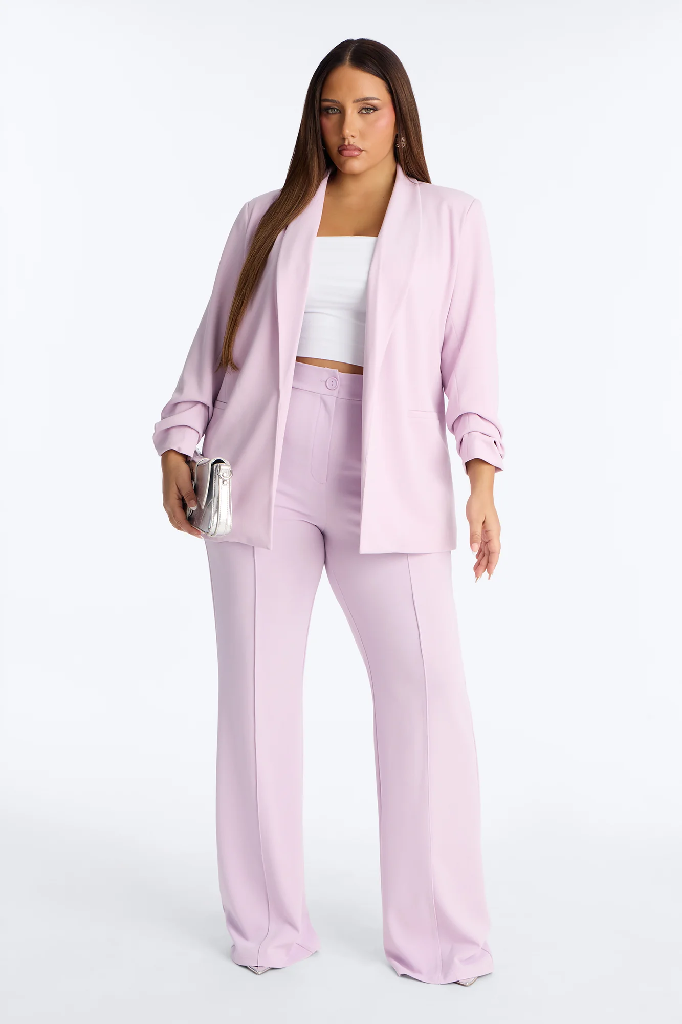 Heidi Wide Leg Trouser Pant - Orchid - Image 4