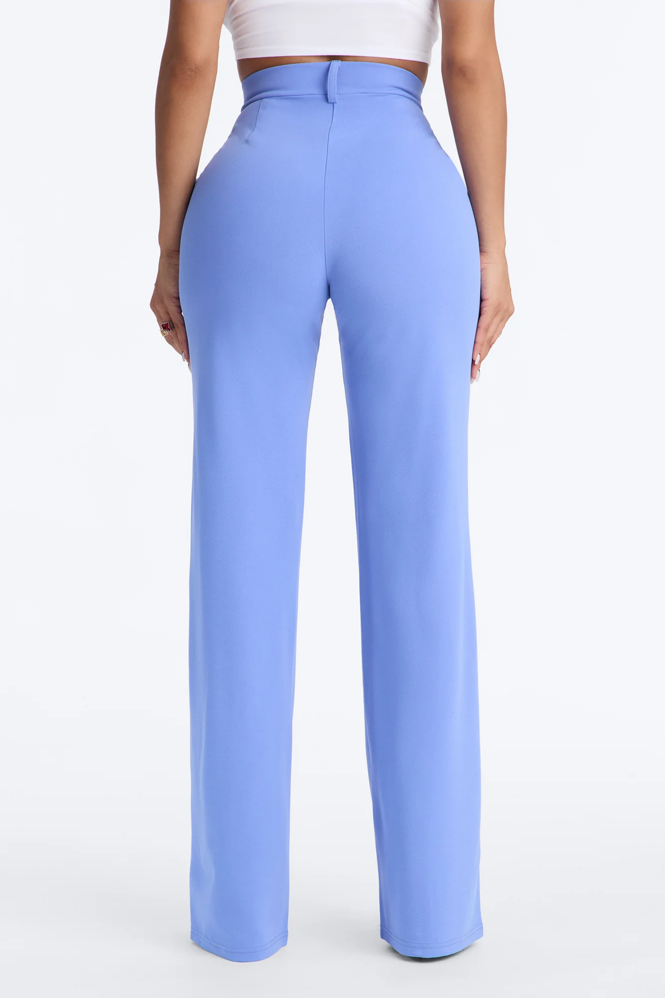 Heidi Wide Leg Trouser Pant - Periwinkle - Image 4