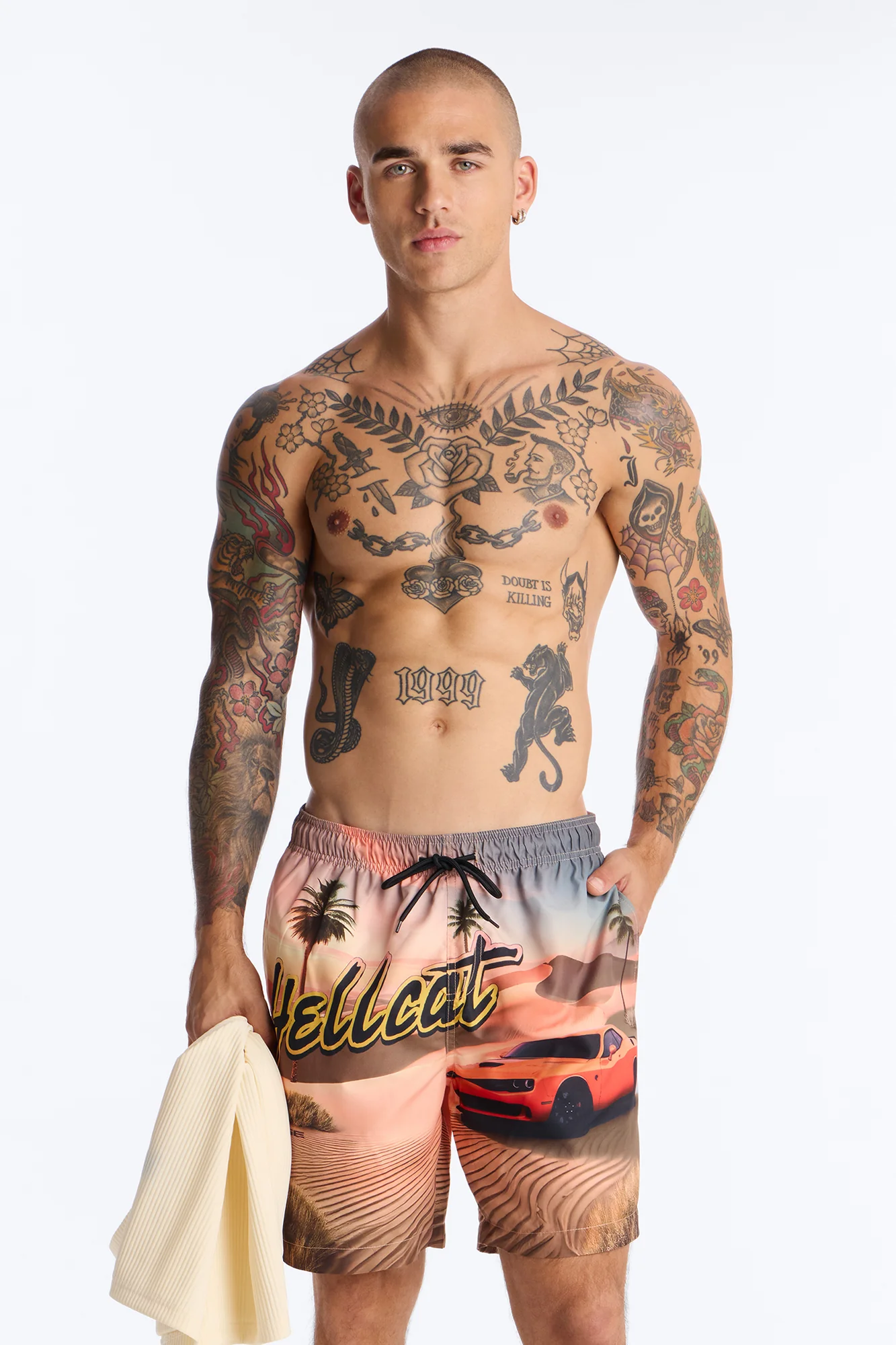 Hellcat Desert Heatwave Photoreal Swim Trunk 7″ - Multi Color - Image 3