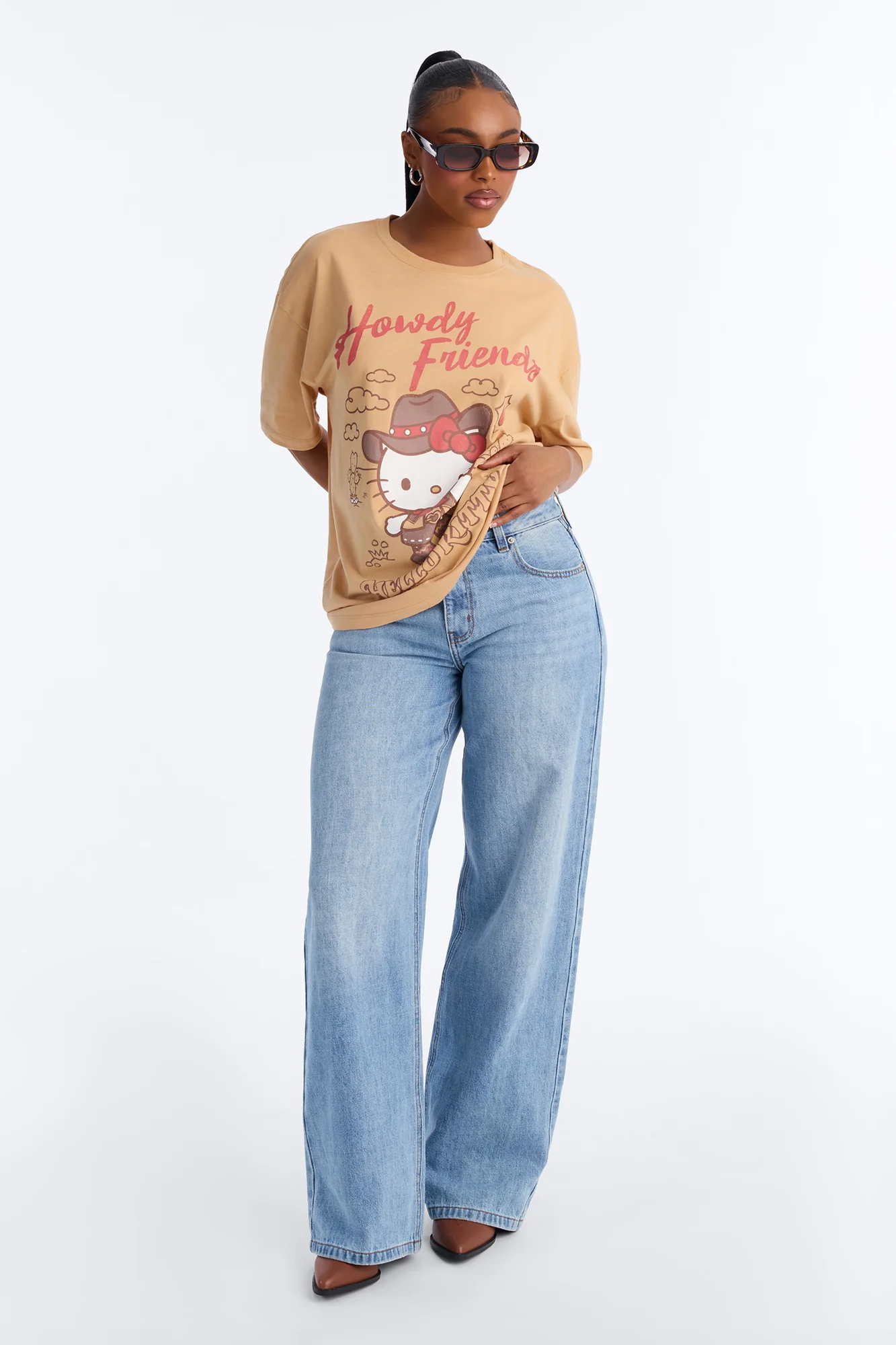 Hello Kitty Western Howdy Friends Tee - Sand - Image 2
