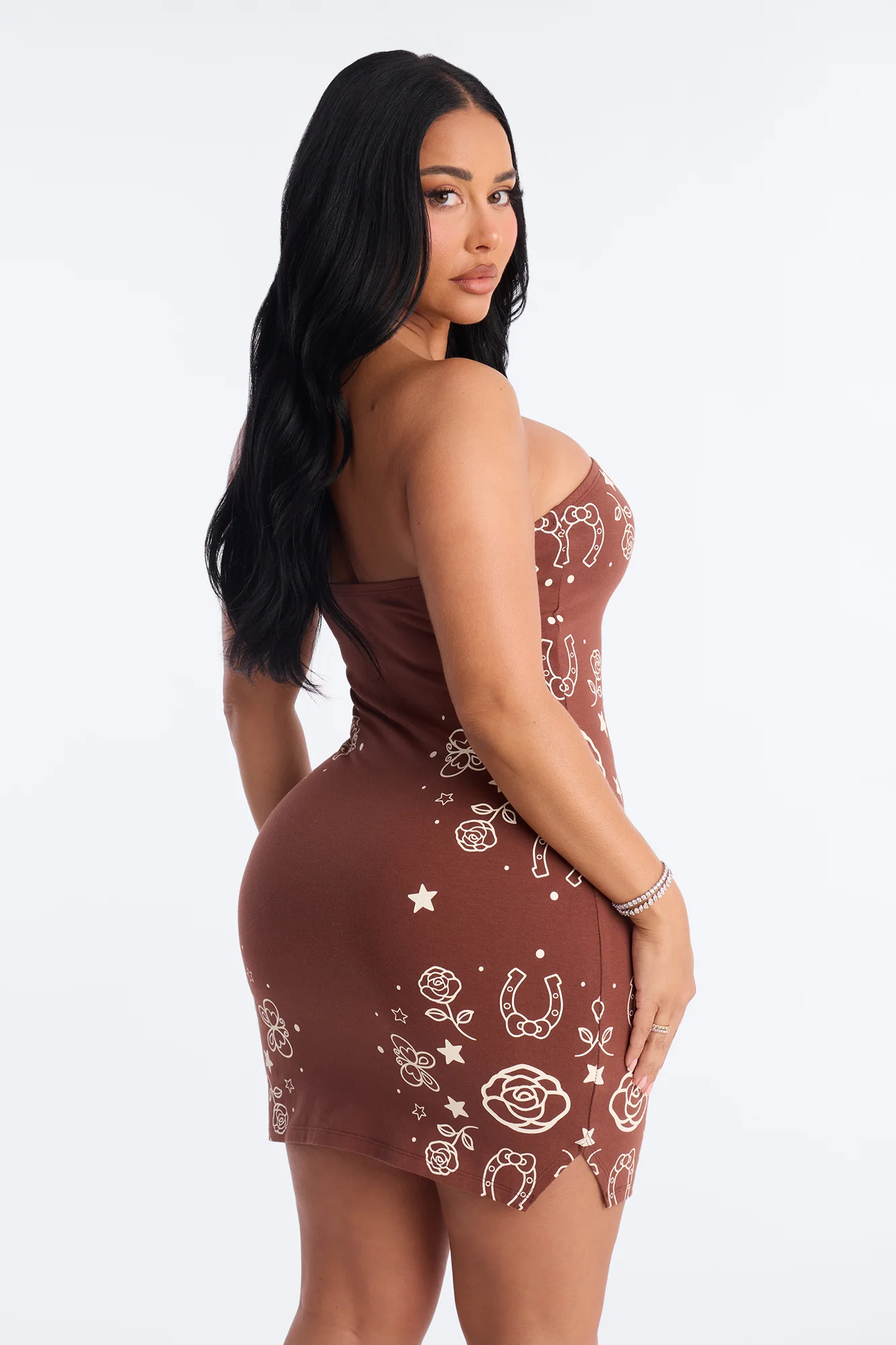 Hello Kitty Western Tube Dress - Brown - Image 4