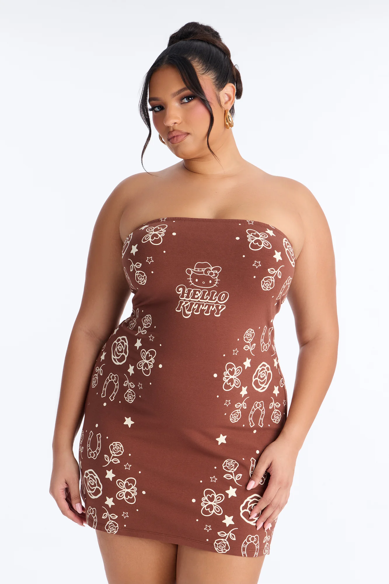 Hello Kitty Western Tube Dress - Brown - Image 5