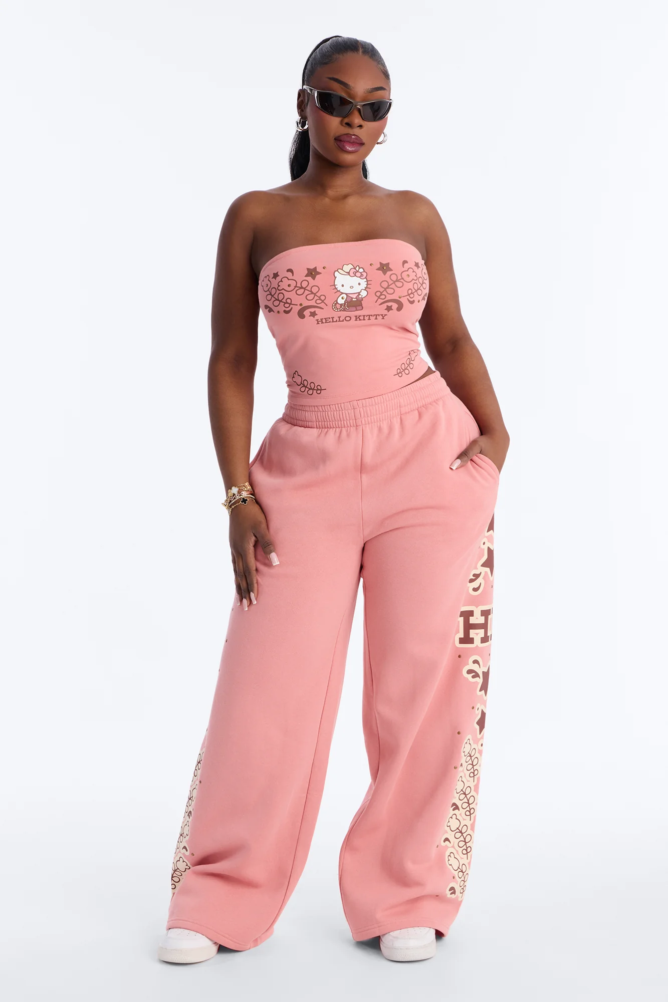 Hello Kitty Western Wide Leg Pant - Pink - Image 6