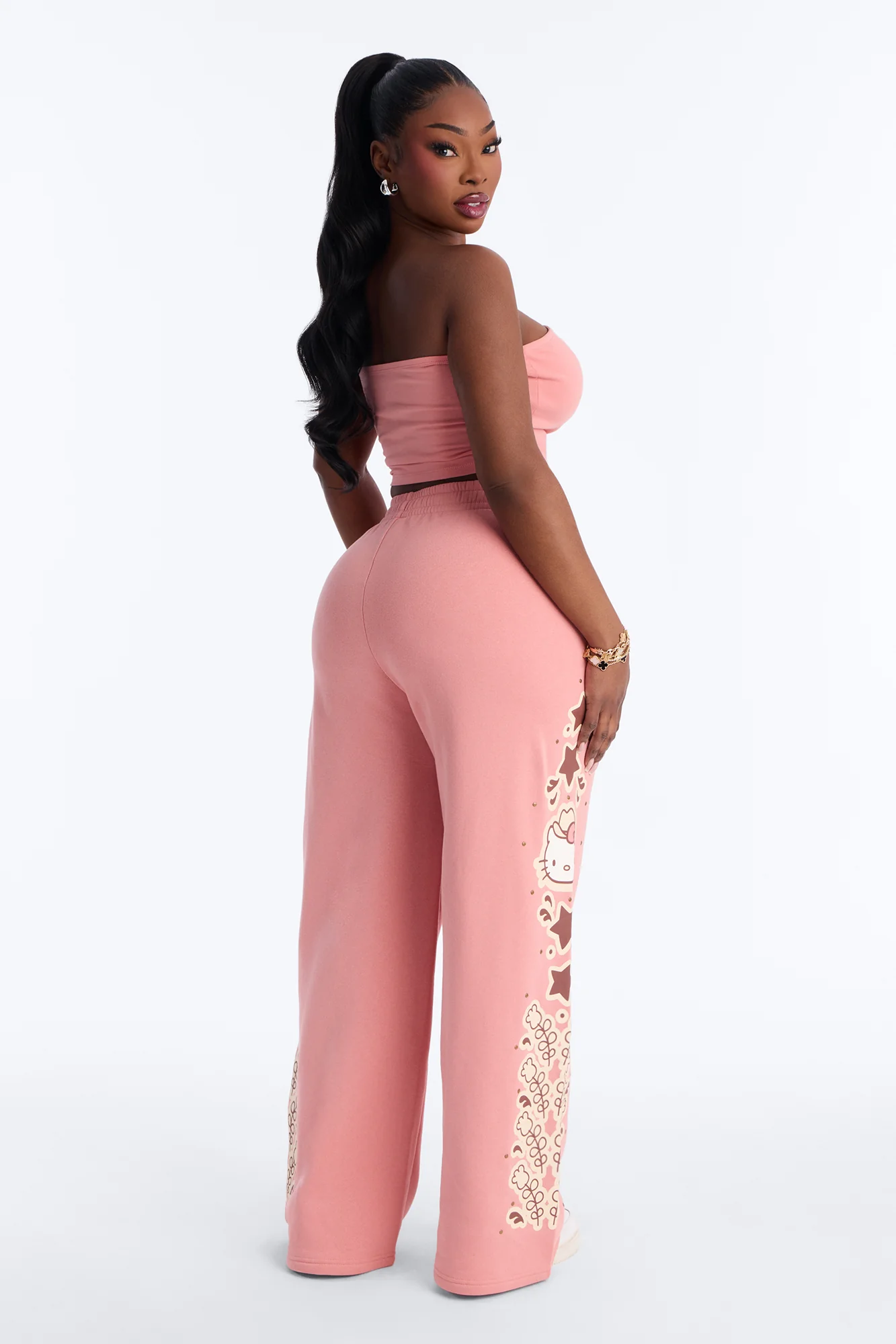 Hello Kitty Western Wide Leg Pant - Pink - Image 9
