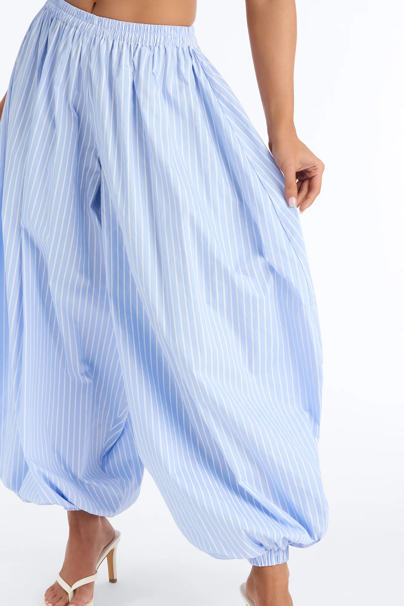 Henney Striped Balloon Pant Set - Blue/combo - Image 3