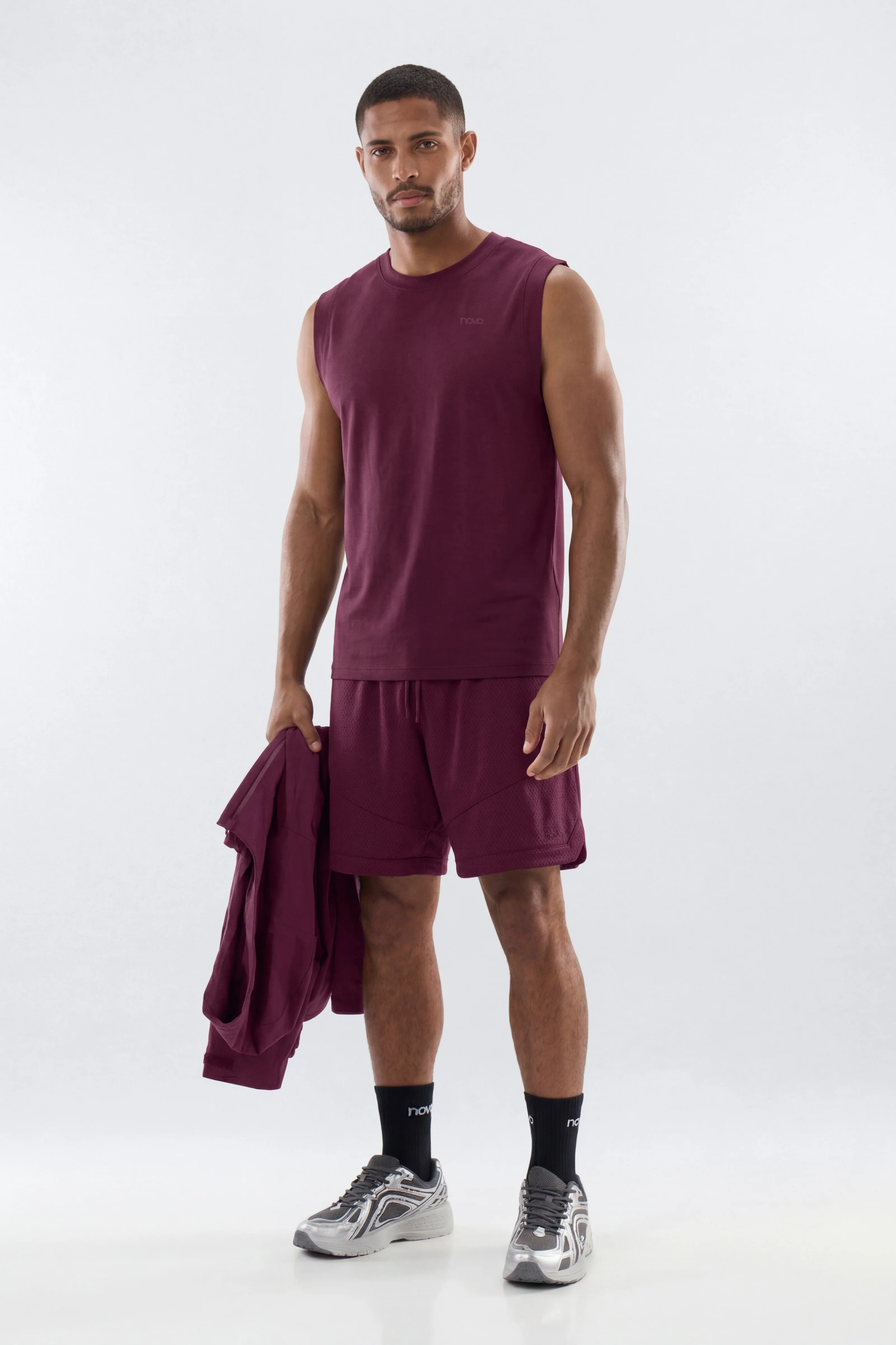 HexTech™ Active Muscle T-Shirt - Merlot - Image 2