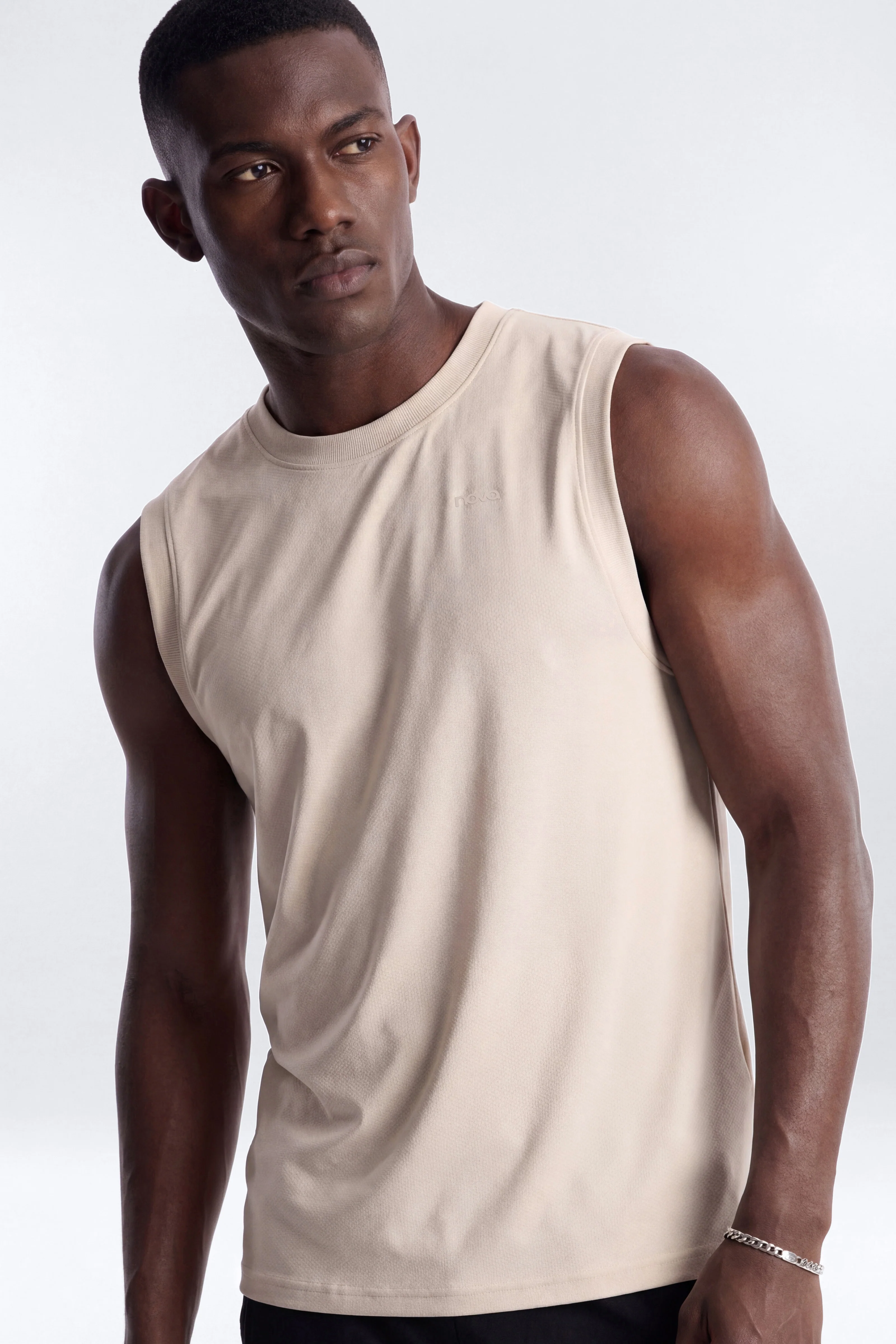 HexTech™ Active Muscle T-Shirt - Oat Milk